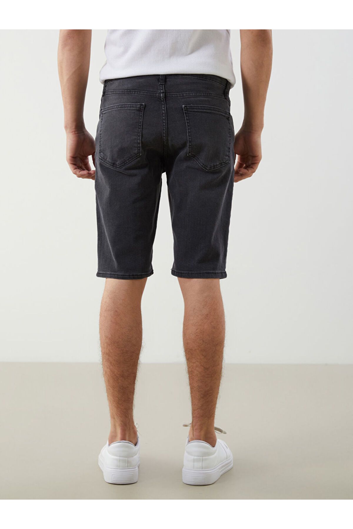 LC Waikiki-Ανδρικό τζιν σορτς Standard Fit 4