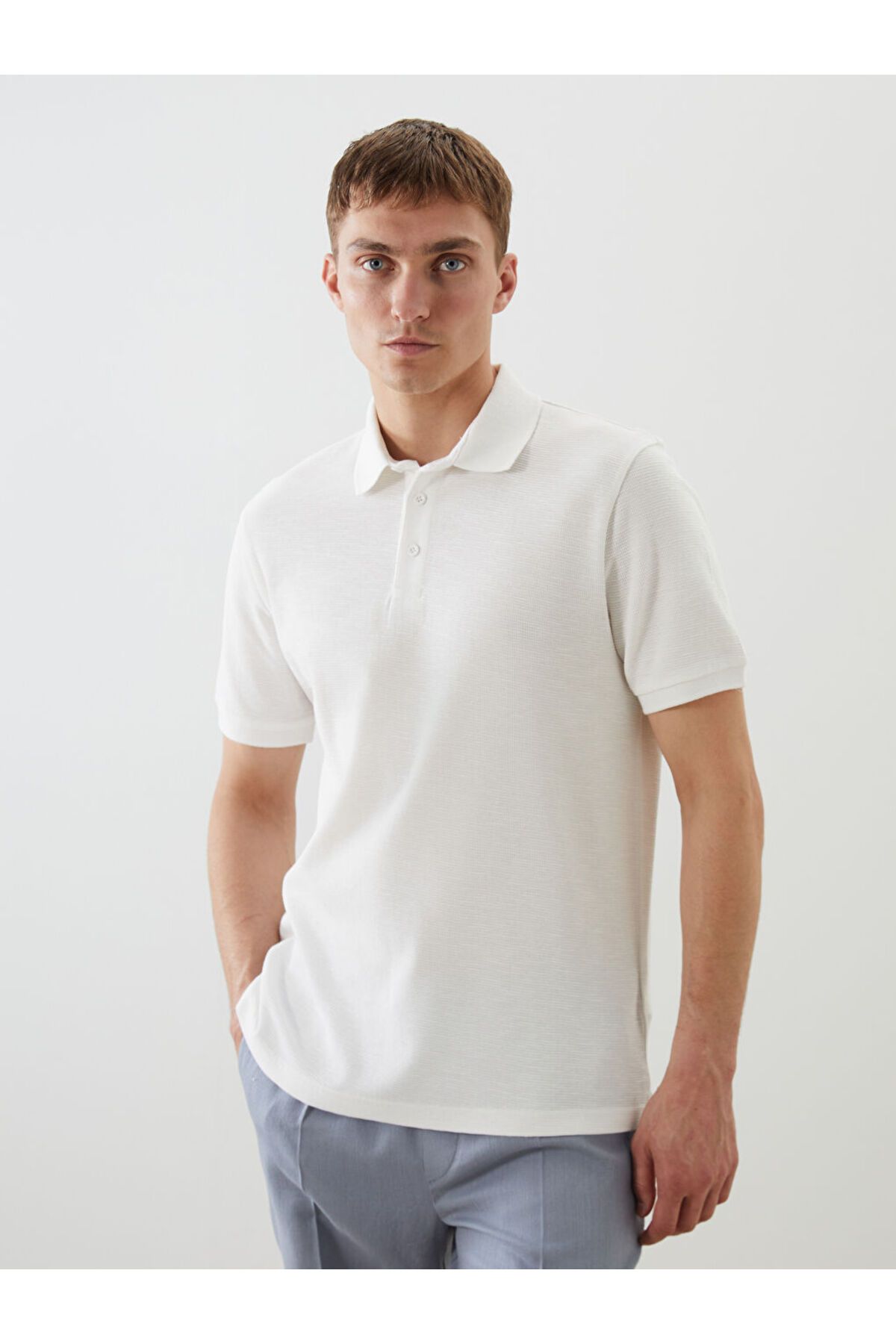 LC Waikiki-Νέα σεζόν Polo Neck Kisa Sleeve Ανδρικό Tisort - S5Q295Z8 1