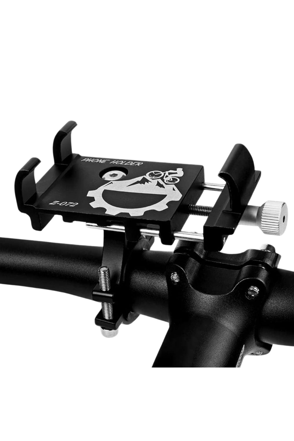 VenaliaStore Alüminyum Gidon Telefon Tutucu Bisiklet Motosiklet Scooter Uyumlu Ayarlanabilir Telefon Aparatı