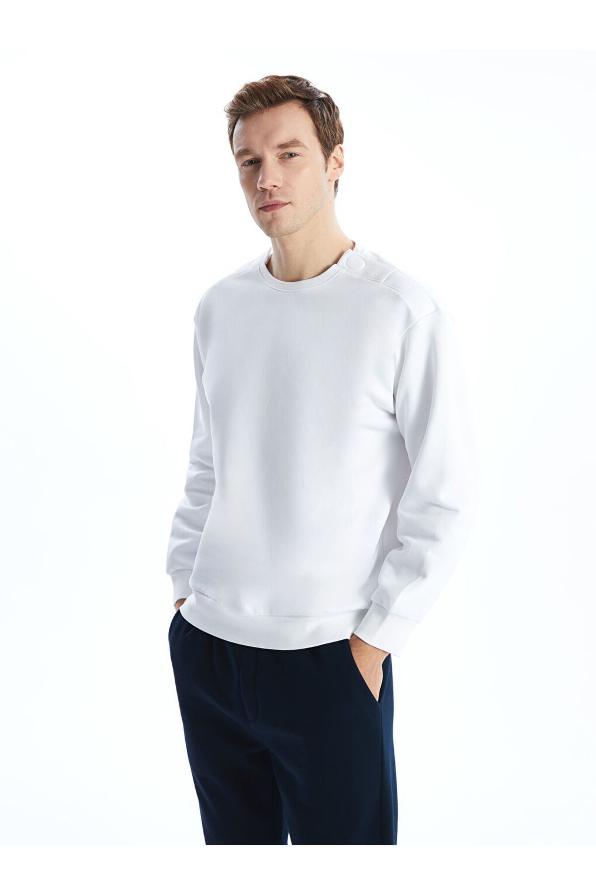 LC Waikiki Bisiklet Yaka Kısa Kollu Erkek Sweatshirt
