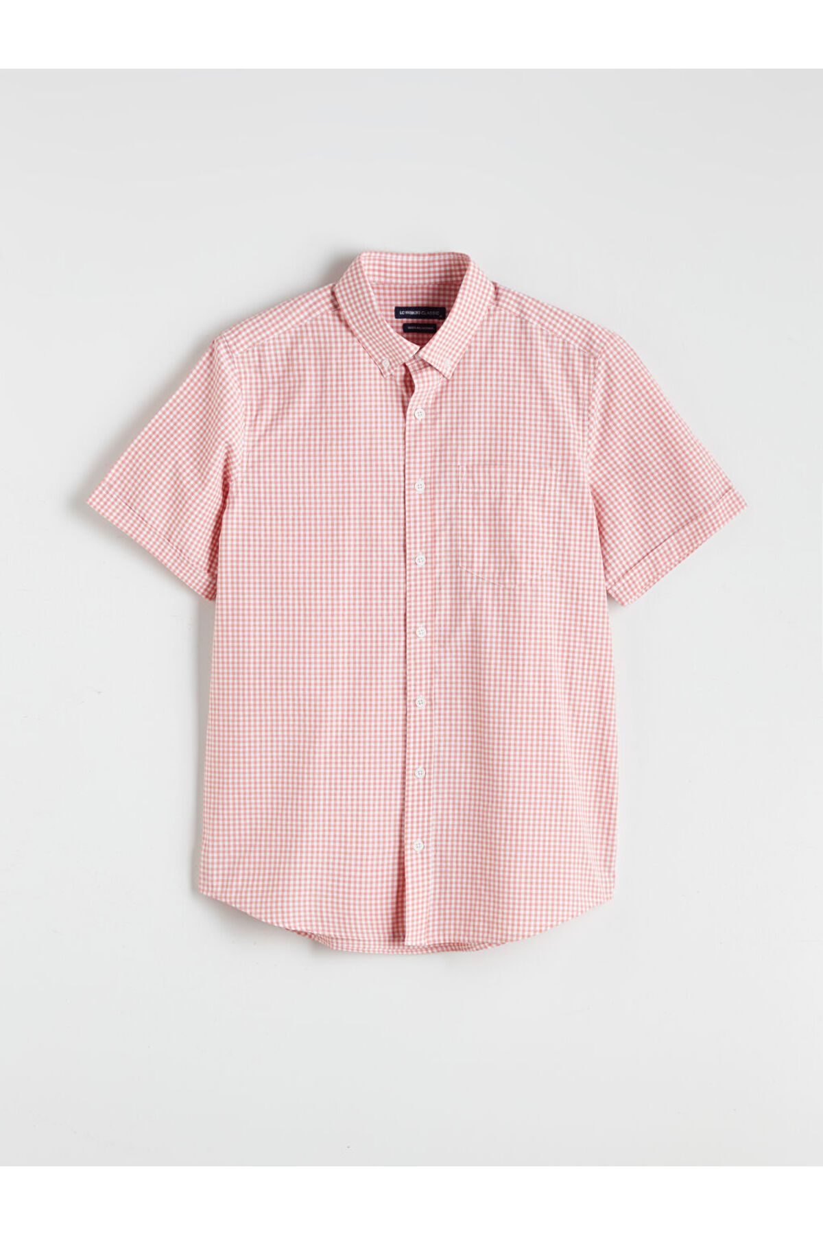 LC Waikiki Regular Fit Kısa Kollu Ekose Poplin Erkek Gömlek