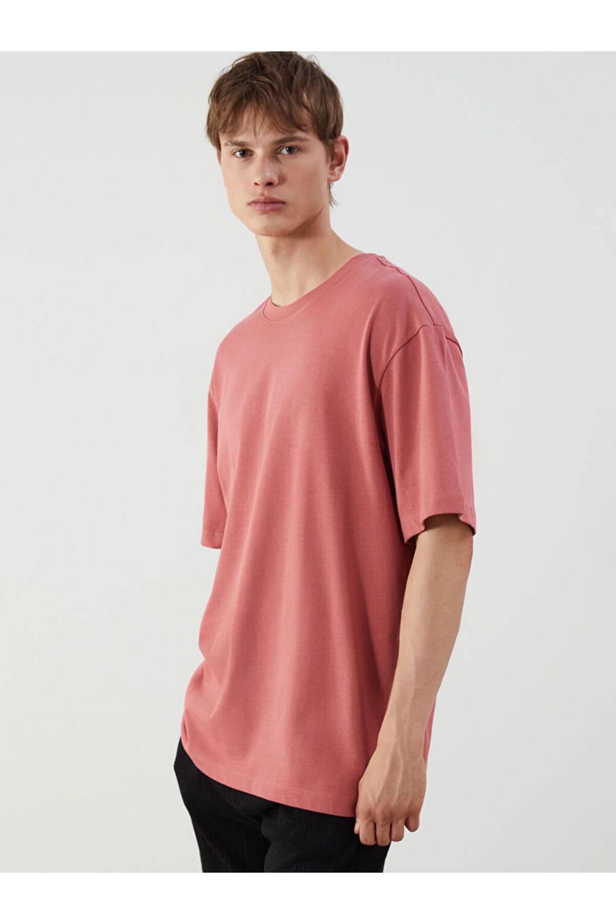 LC Waikiki XSIDE Pembe Bisiklet Yaka Penye Erkek Tişört
