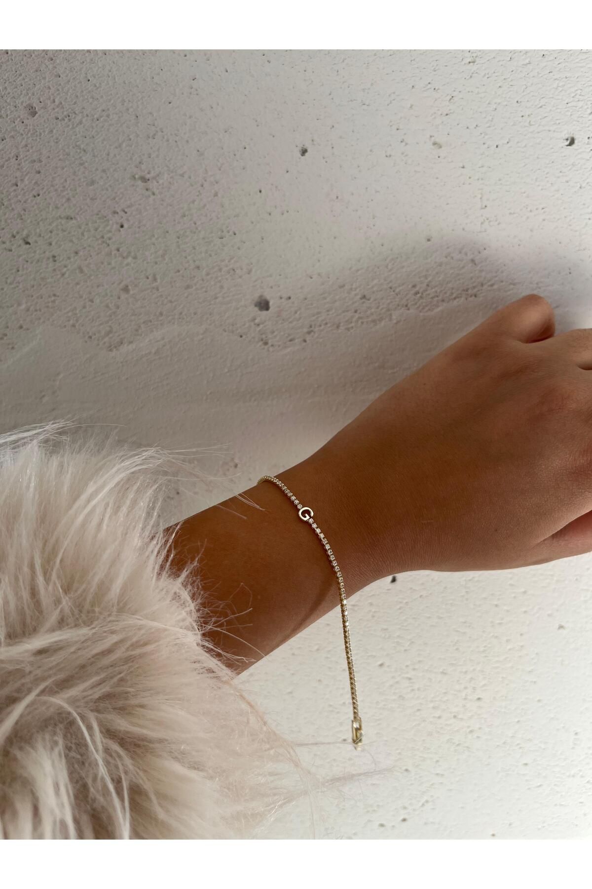 FASHİON JEWELRY Mini Zarif G Harf Bileklik