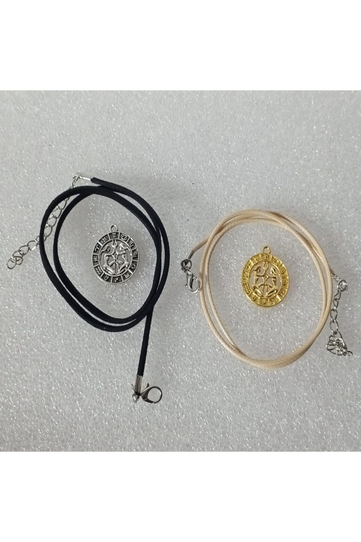 orco (1 GOLD COLOUR + 1 SILVER COLOUR ) 2 ADET BURÇ KOLYE İKİZLER BURCU