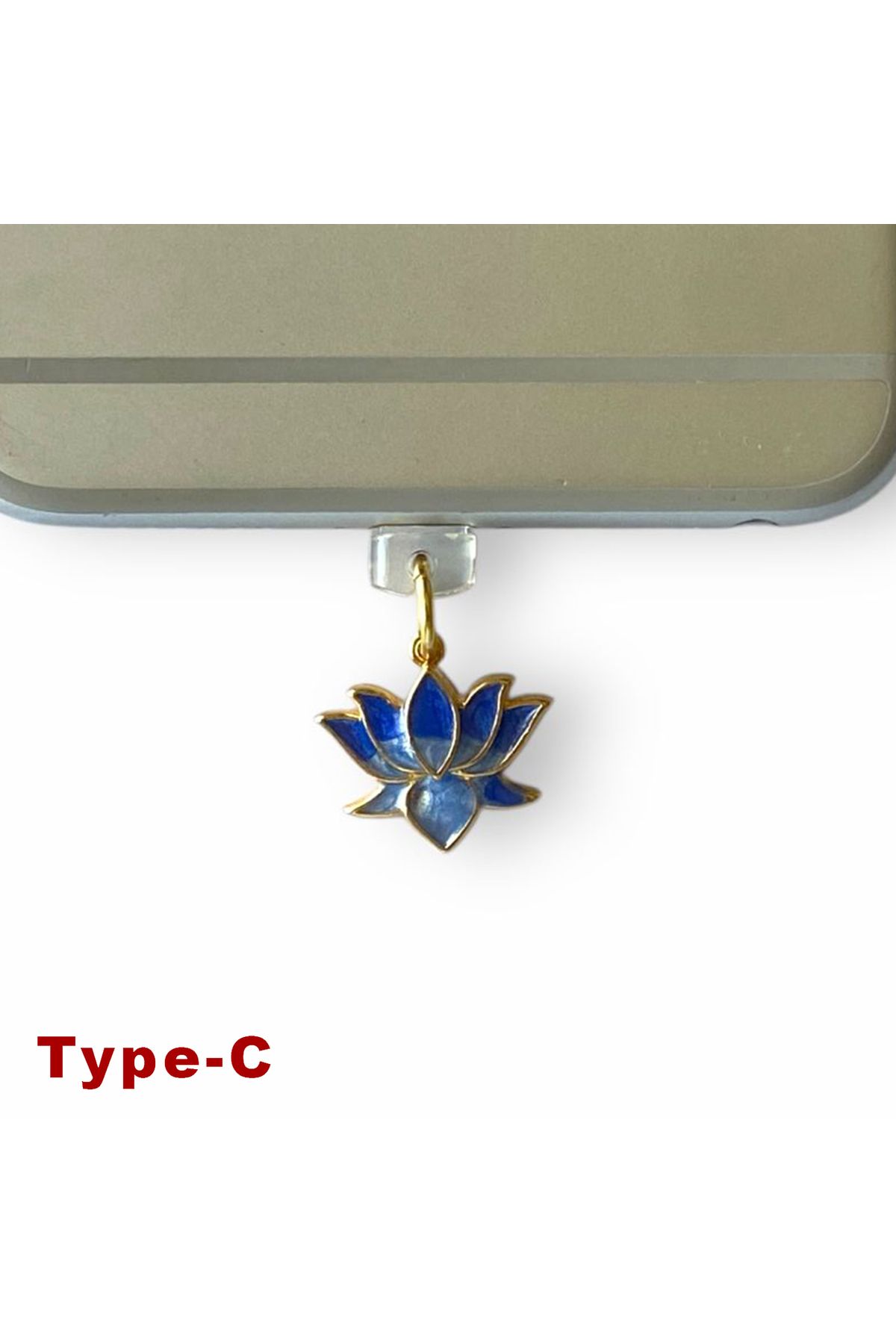 BK Design Type-C Çelik Takı Figürlü Telefon Şarj Portu Toz Tıpası Toz Tıkacı Charm TCGL4009