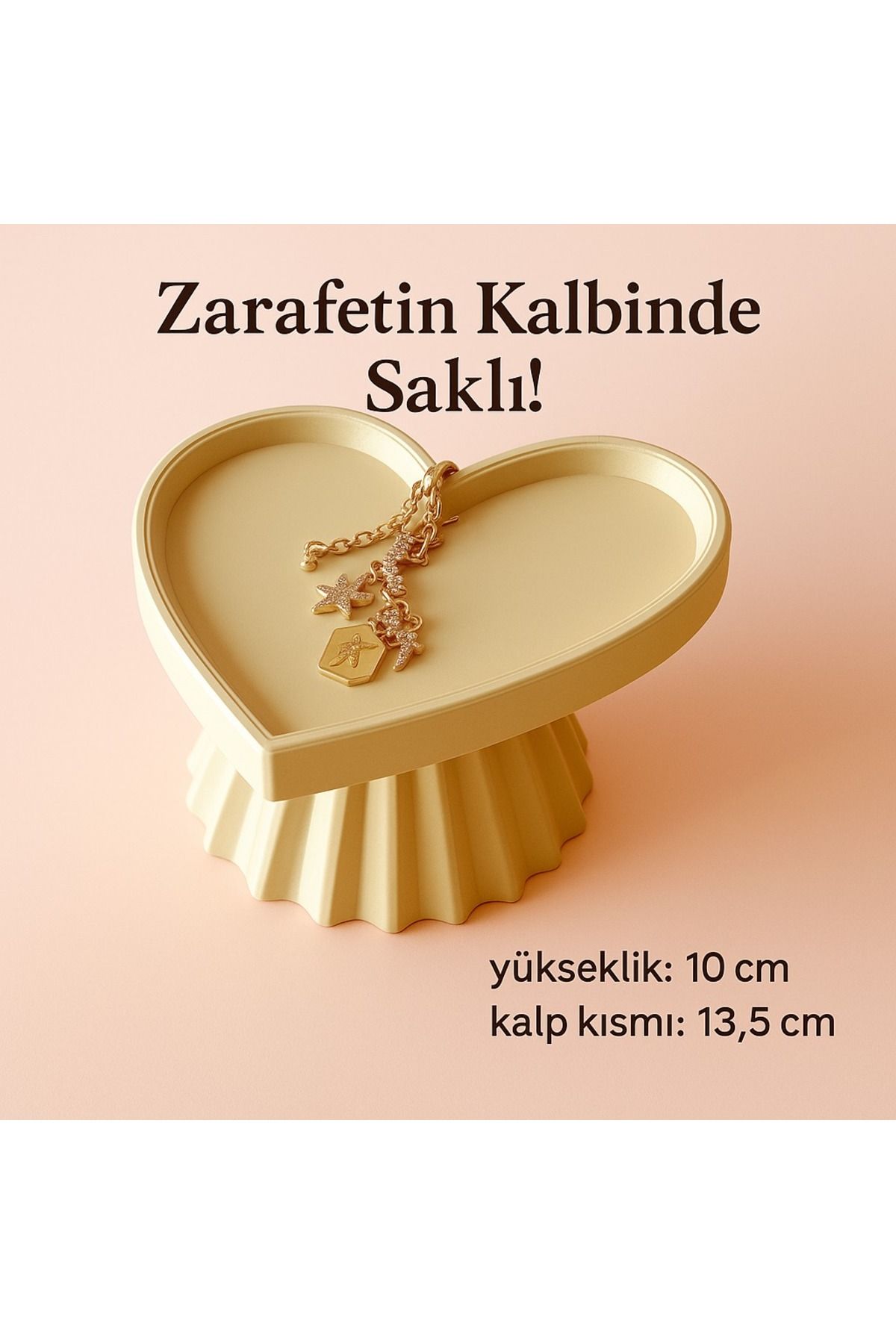 Filkorium3D Zarif Kalp Şeklinde Dekoratif Takı ve Aksesuar Standı - Fotoğraf Çekim Standı