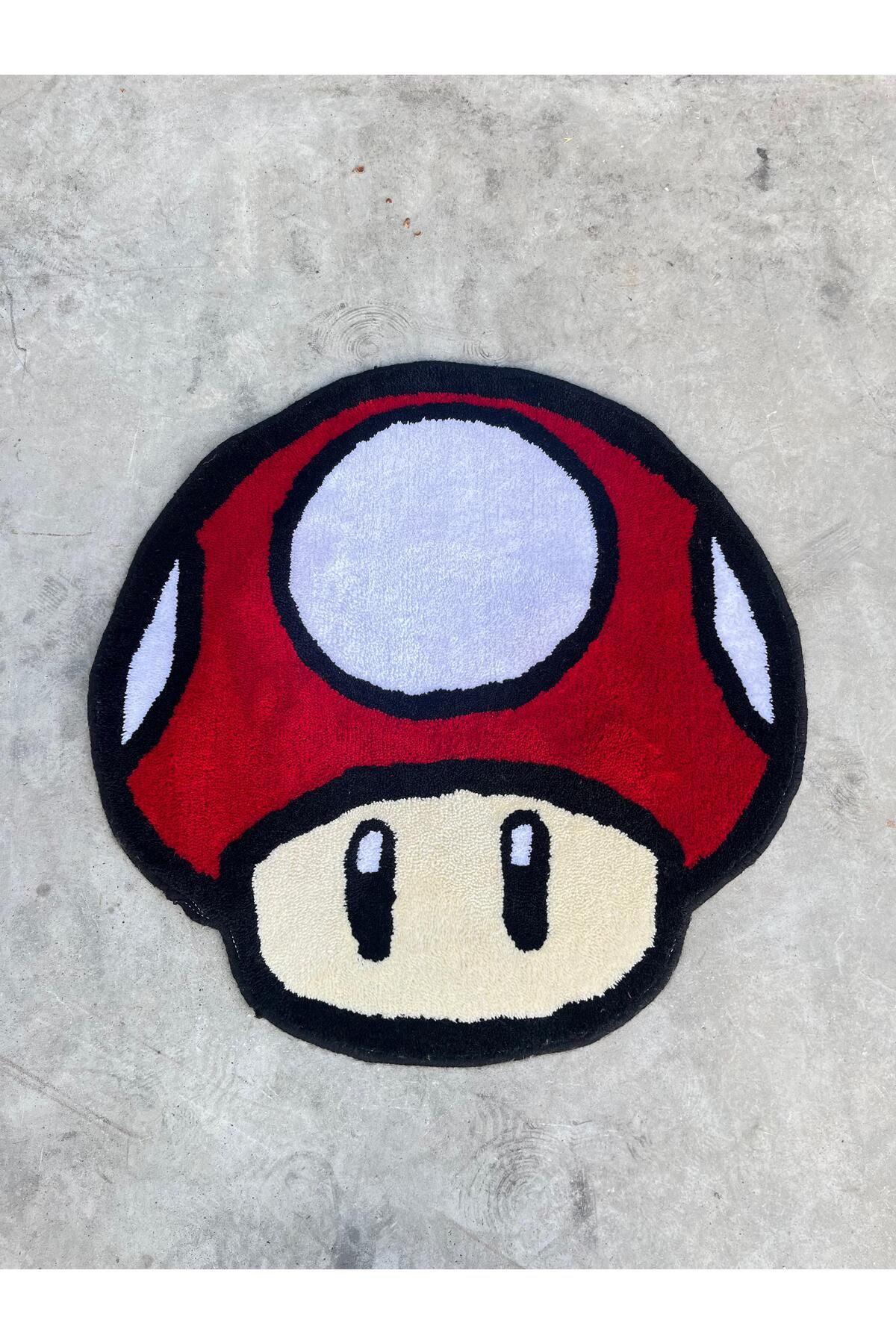 Rell Home El Yapımı Super Mario Mantar Tufting Halı
