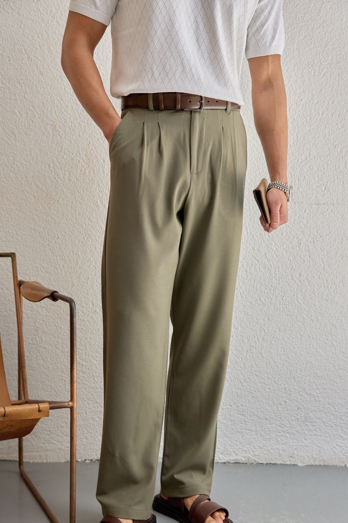 Livio Ferri Durry Erkek Çift Pileli Baggy Pantolon