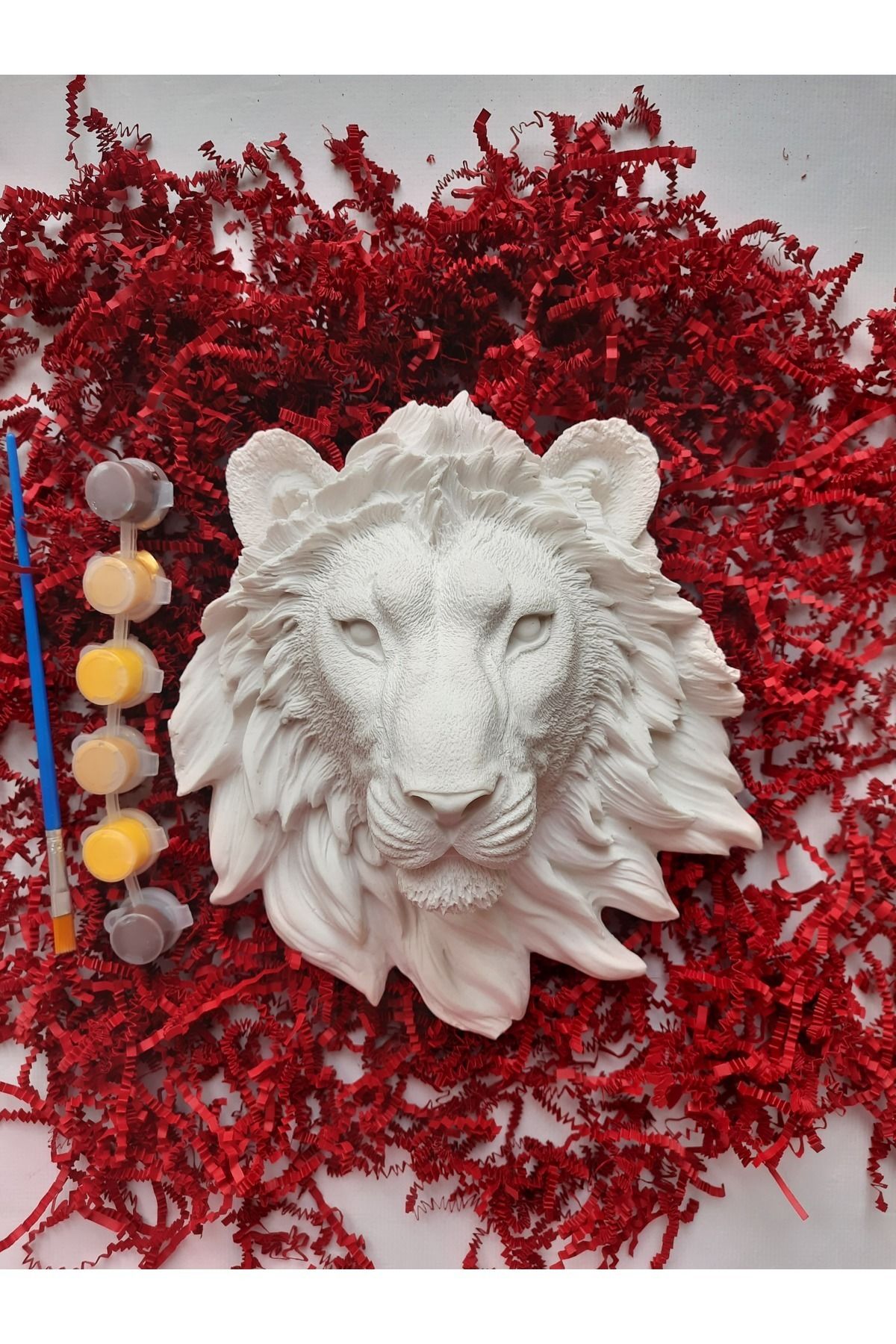 MİN & MİND Galatasaray Aslan Figürlü Hediyelik Kendin Boya Taş Tozundan Aksesuar