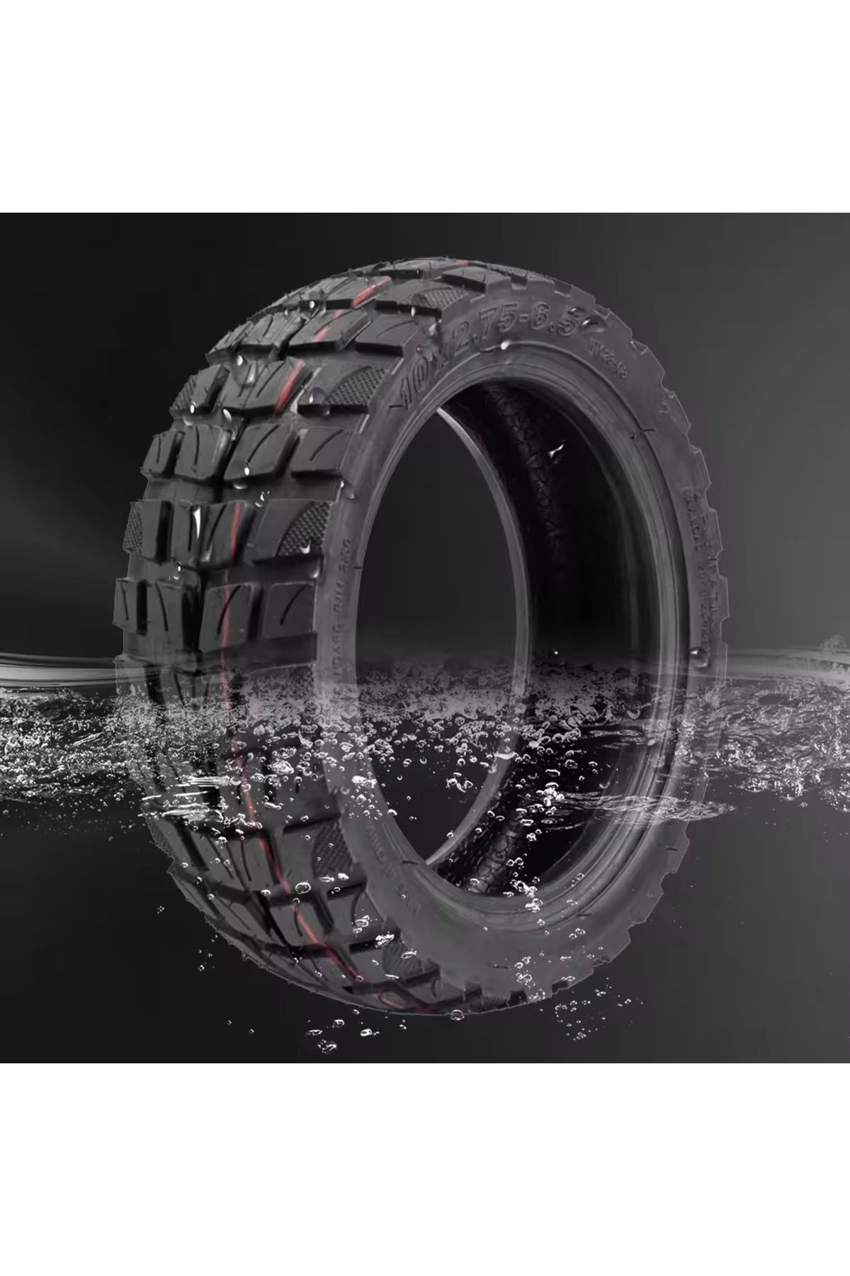 E-HOBİ 10x2.75-6.5 Scooter Dubleks Lastik Zırh Katmanlı Gerçek Kauçuk Lastik