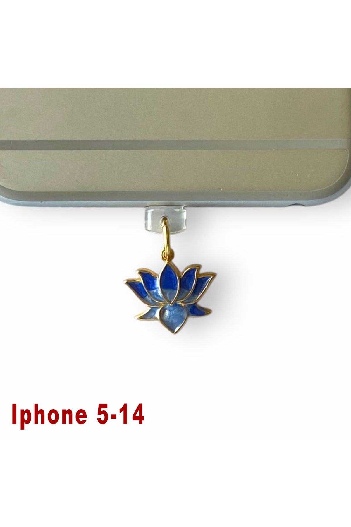 BK Design Iphone 5-14 Uyumlu Çelik Takı Figürlü Telefon Şarj Portu Toz Tıpası Toz Tıkacı Charm IPGL4009