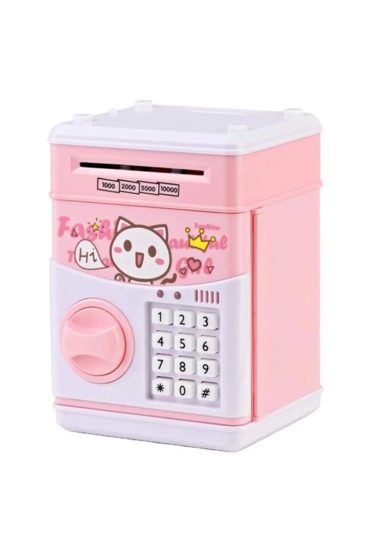 Rovitech-Pusculita interactiva cu functie cod PIN tip seif, model Hello Kitty, 15x15x21 cm, roz 4