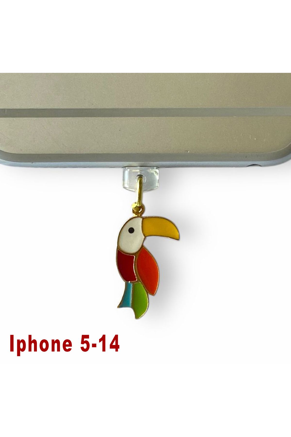 BK Design Iphone 5-14 Uyumlu  Çelik Takı Figürlü Telefon Şarj Portu Toz Tıpası Toz Tıkacı Charm IPGL4005