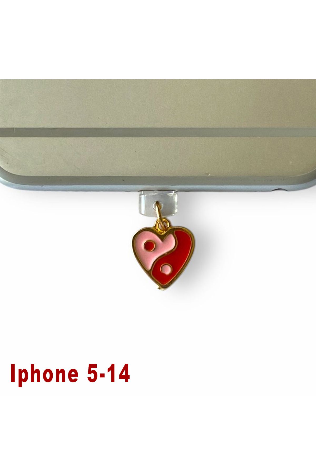 BK Design Iphone 5-14 Uyumlu Çelik Takı Figürlü Telefon Şarj Portu Toz Tıpası Toz Tıkacı Charm IPGL4013