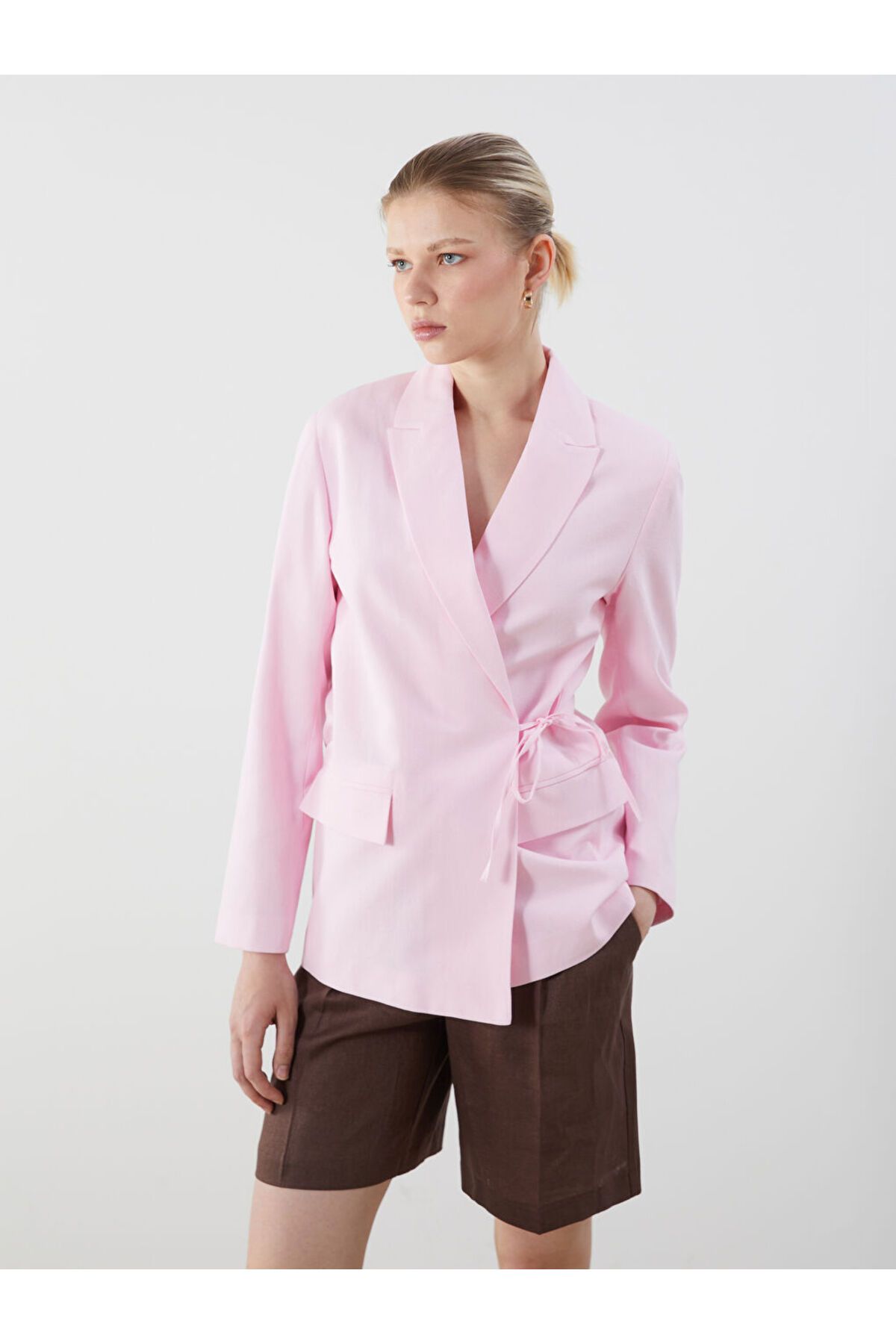 LC Waikiki Keten Karışımlı Kadın Blazer Ceket