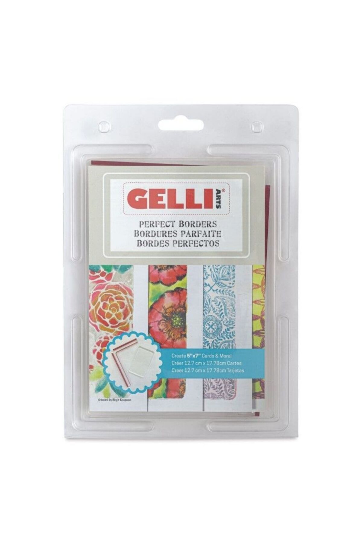 MASTRO Gelli Arts Gel Printing Plate Jel Dikdörtgen Baskı Plakası 10cm X 15cm Kenarlık Çıtası