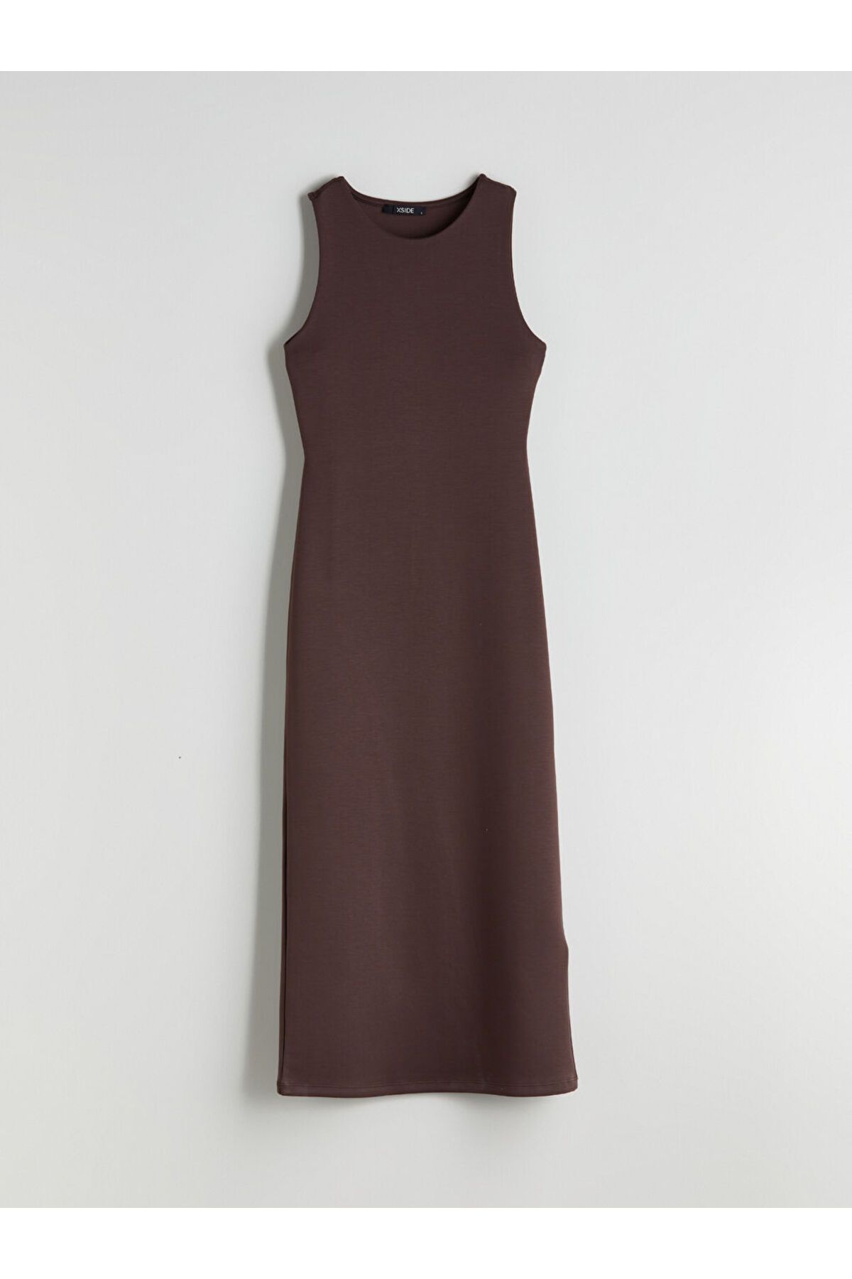 LC Waikiki XSIDE Kahverengi Bisiklet Yaka Bodycon Elbise