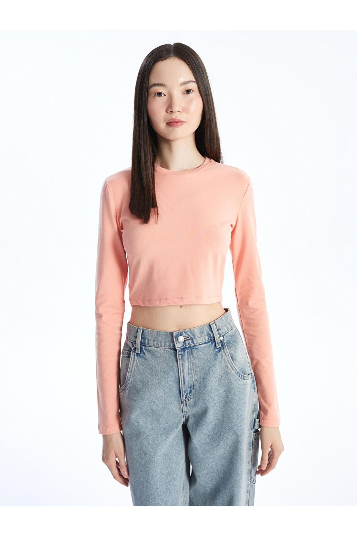 LC Waikiki Kadın Crop Basic Sweatshırt