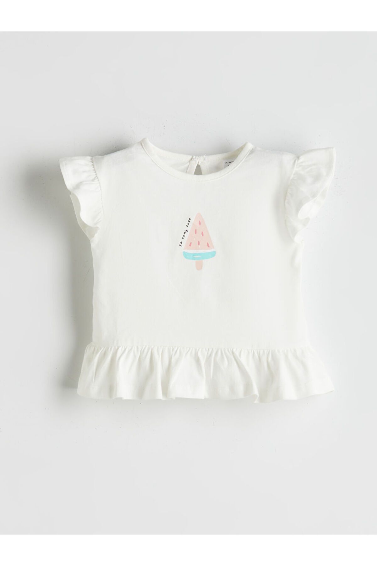LC Waikiki-Sparkling Selections from Shining Store |   Ecru Crew Neck Basic Baby Girl Set 3 Pieces 2