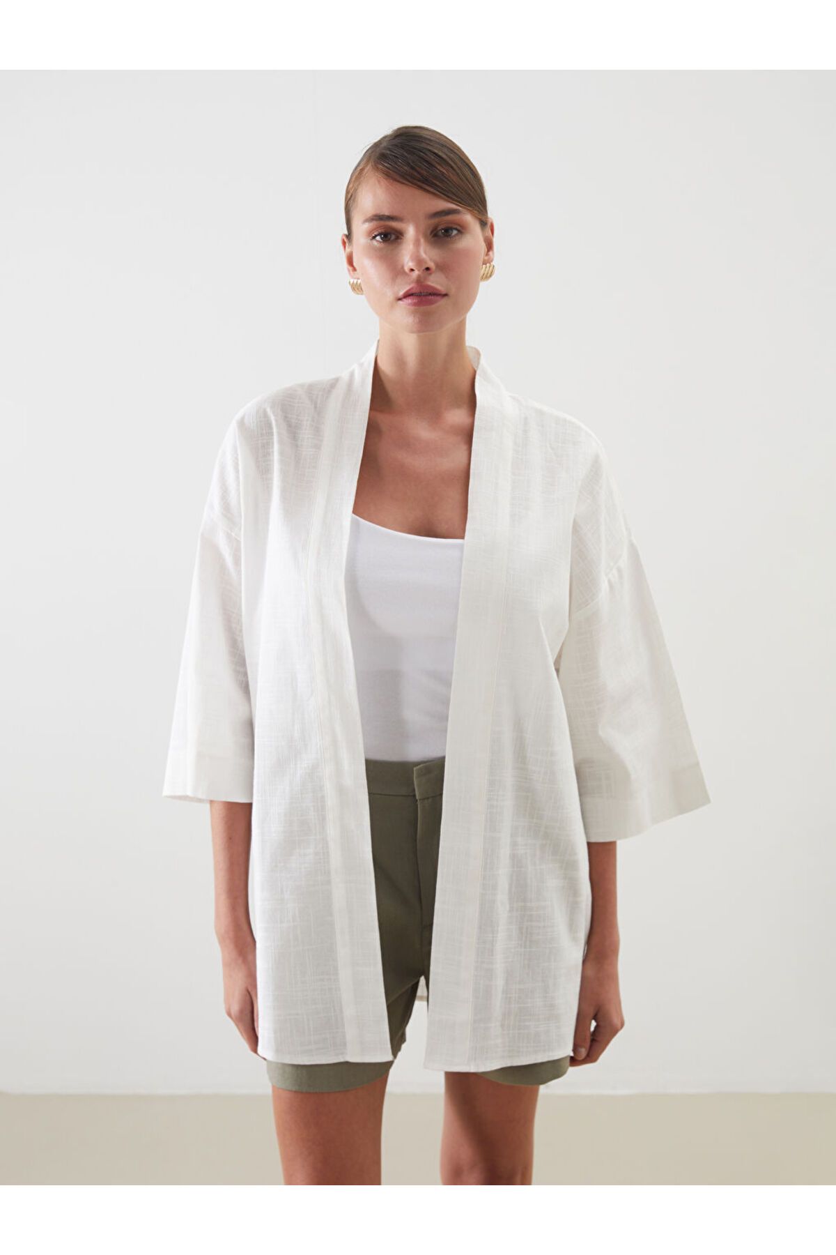 LC Waikiki Şal Yaka Oversize Kadın Kimono