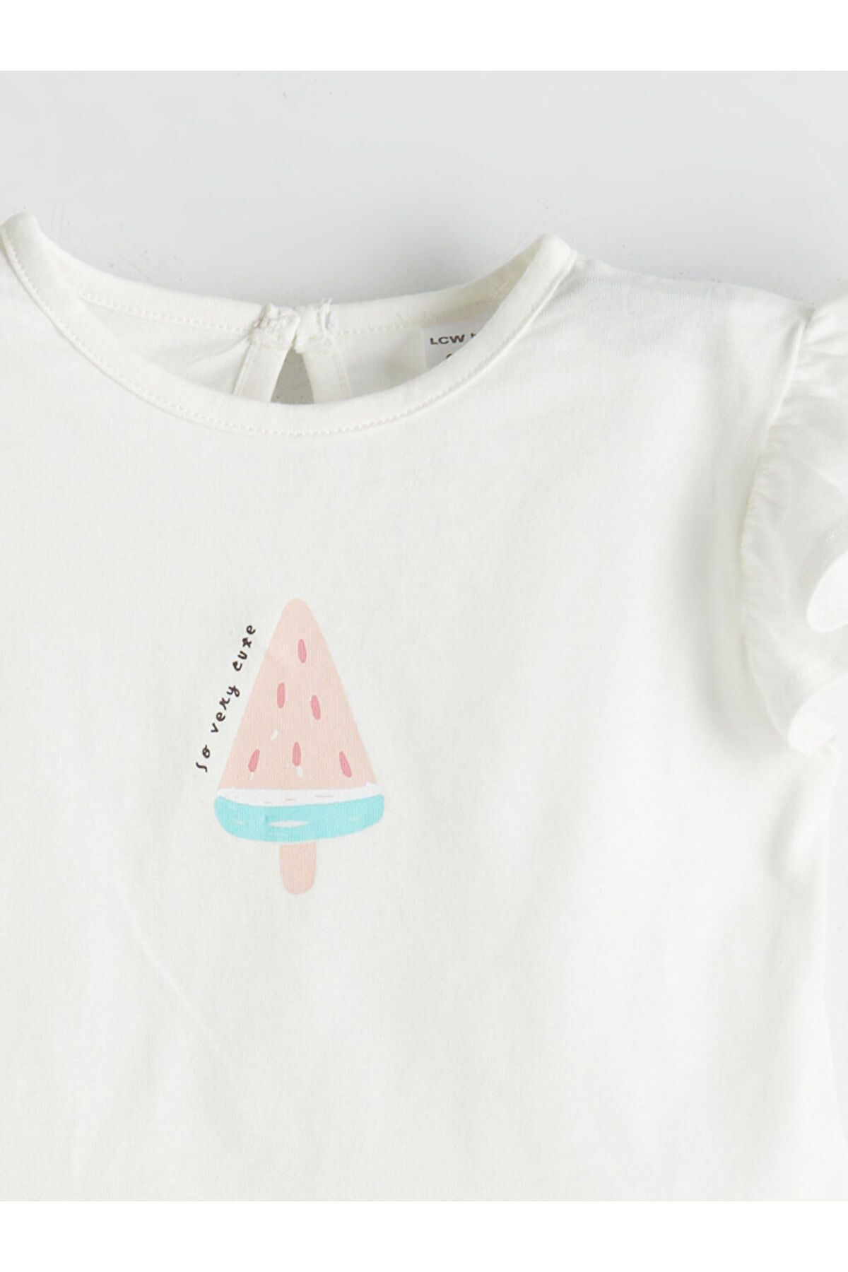 LC Waikiki-Sparkling Selections from Shining Store |   Ecru Crew Neck Basic Baby Girl Set 3 Pieces 4