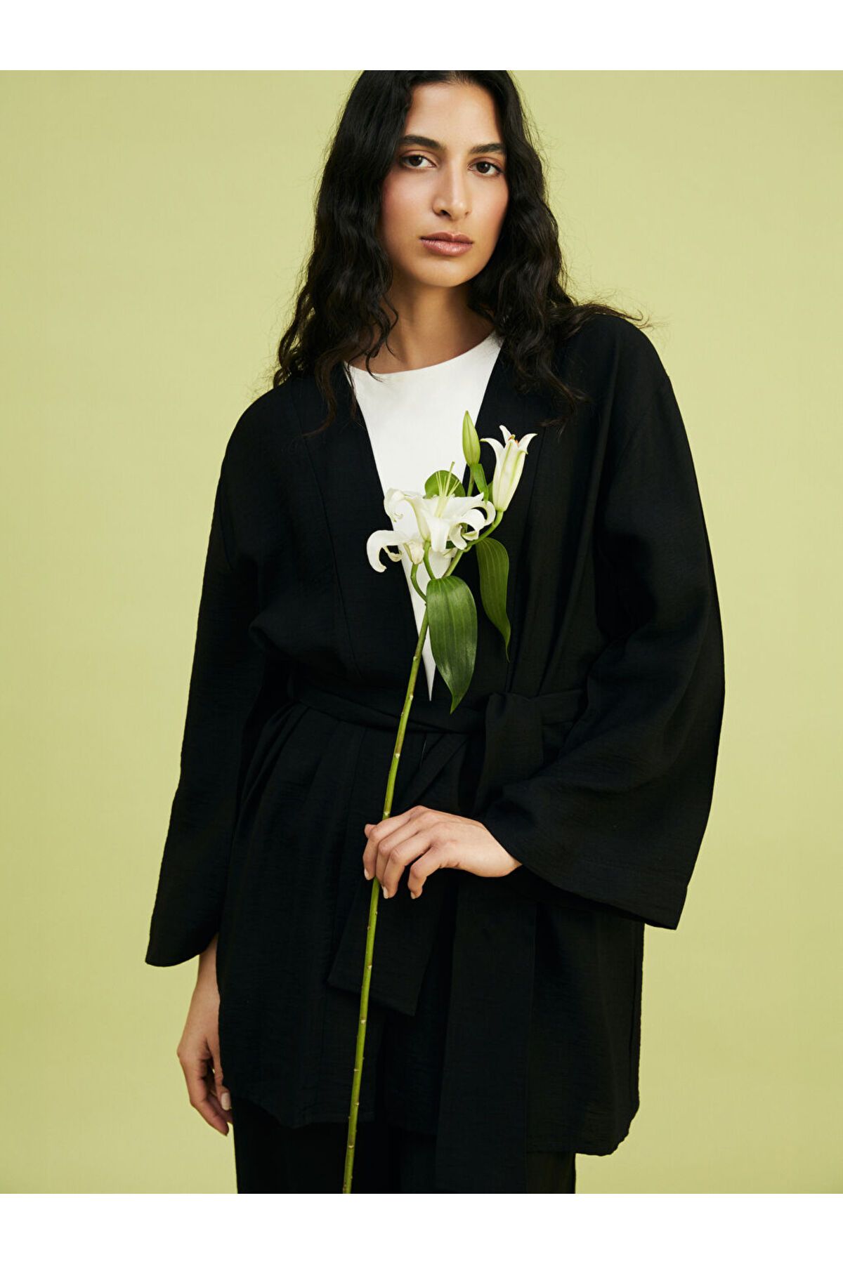 LC Waikiki Şal Yaka Oversize Kadın Kimono