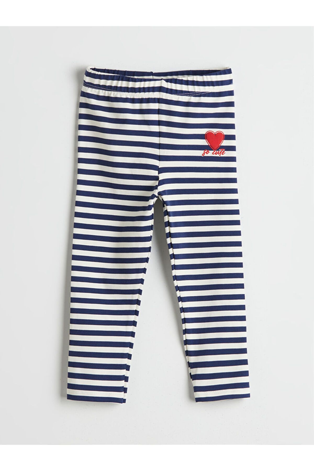 LC Waikiki-Girls' Leggings with Elastic Waist and Heart Print 1