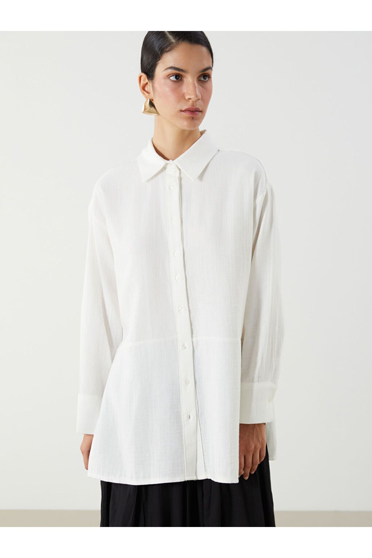LC Waikiki Oversize Müslin Kadın Gömlek Tunik