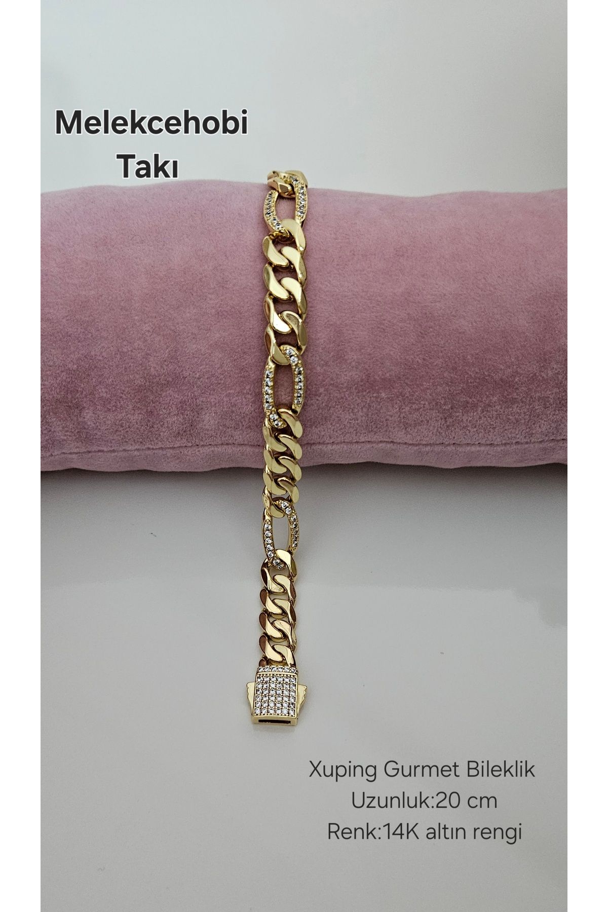 XUPING JEWELRY Melekcehobi Takı Xuping Marka 14K Altın Rengi Kuyumcu Model Gurmet Bileklik