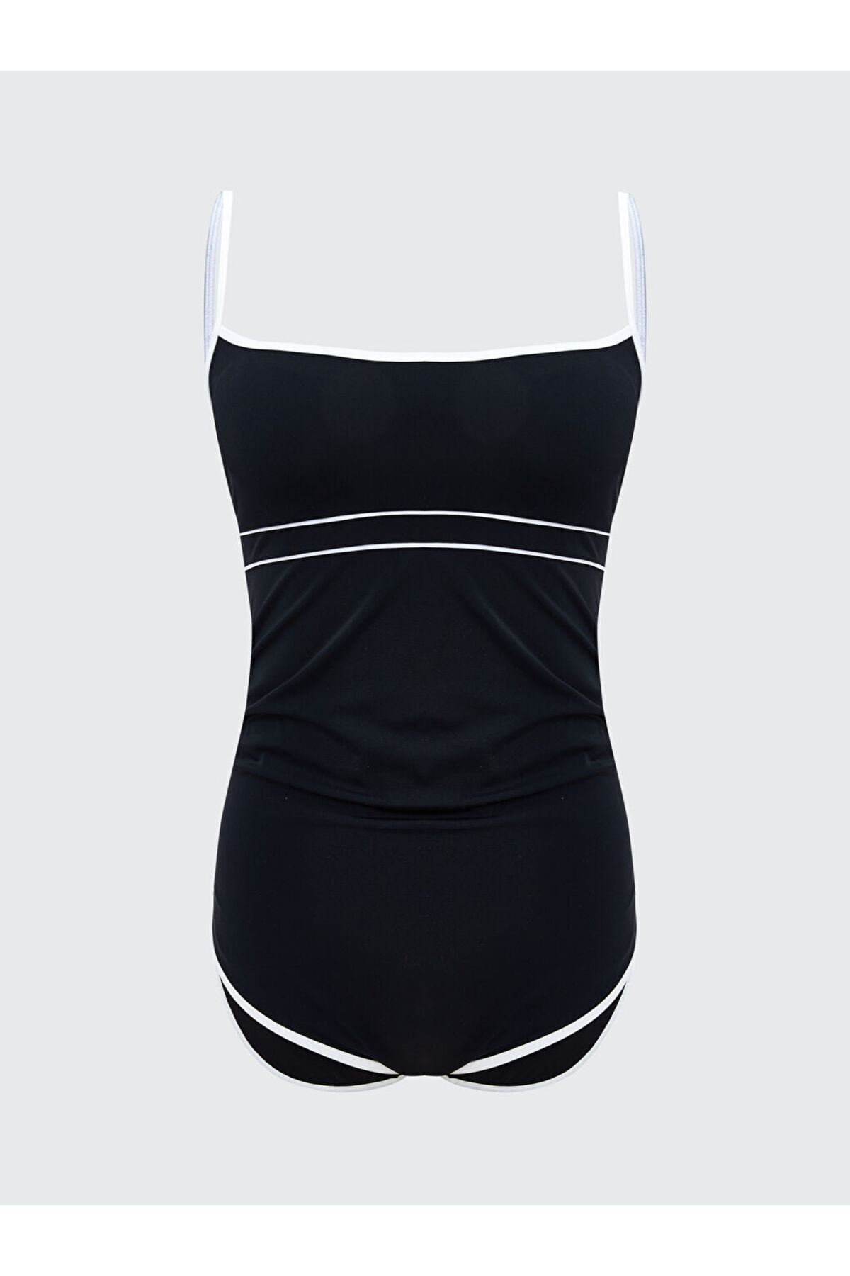 LC Waikiki-Create Your Style from Uzg Store |   Black Striped Women's Swimsuit with Removable Pad 1