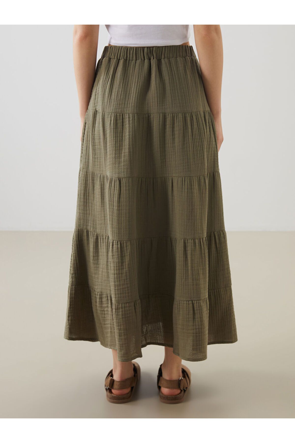 LC Waikiki-Folded Skirt with Elastic Waist 4
