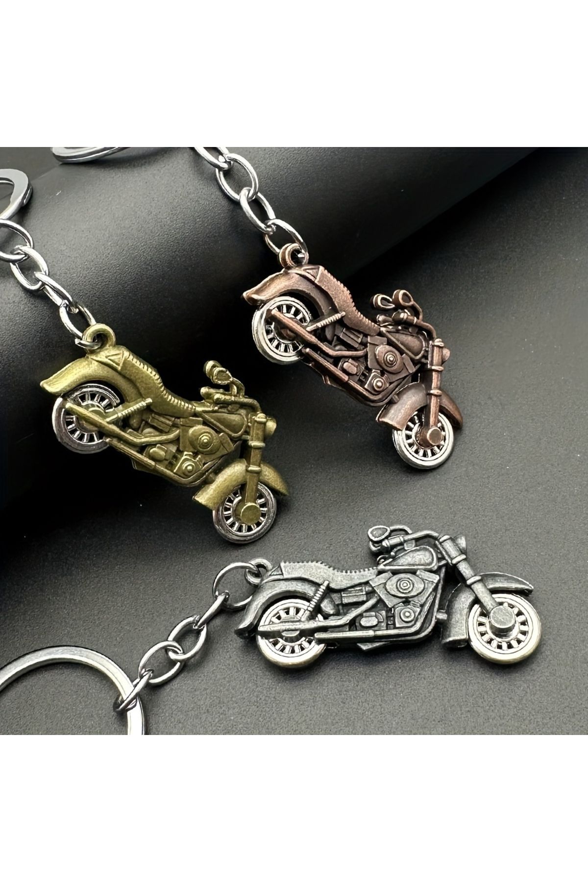 womi Retro Motosiklet , Metal , Döner Tekerlekli Simülasyon Hediyelik Anahtarlık (1 Model)
