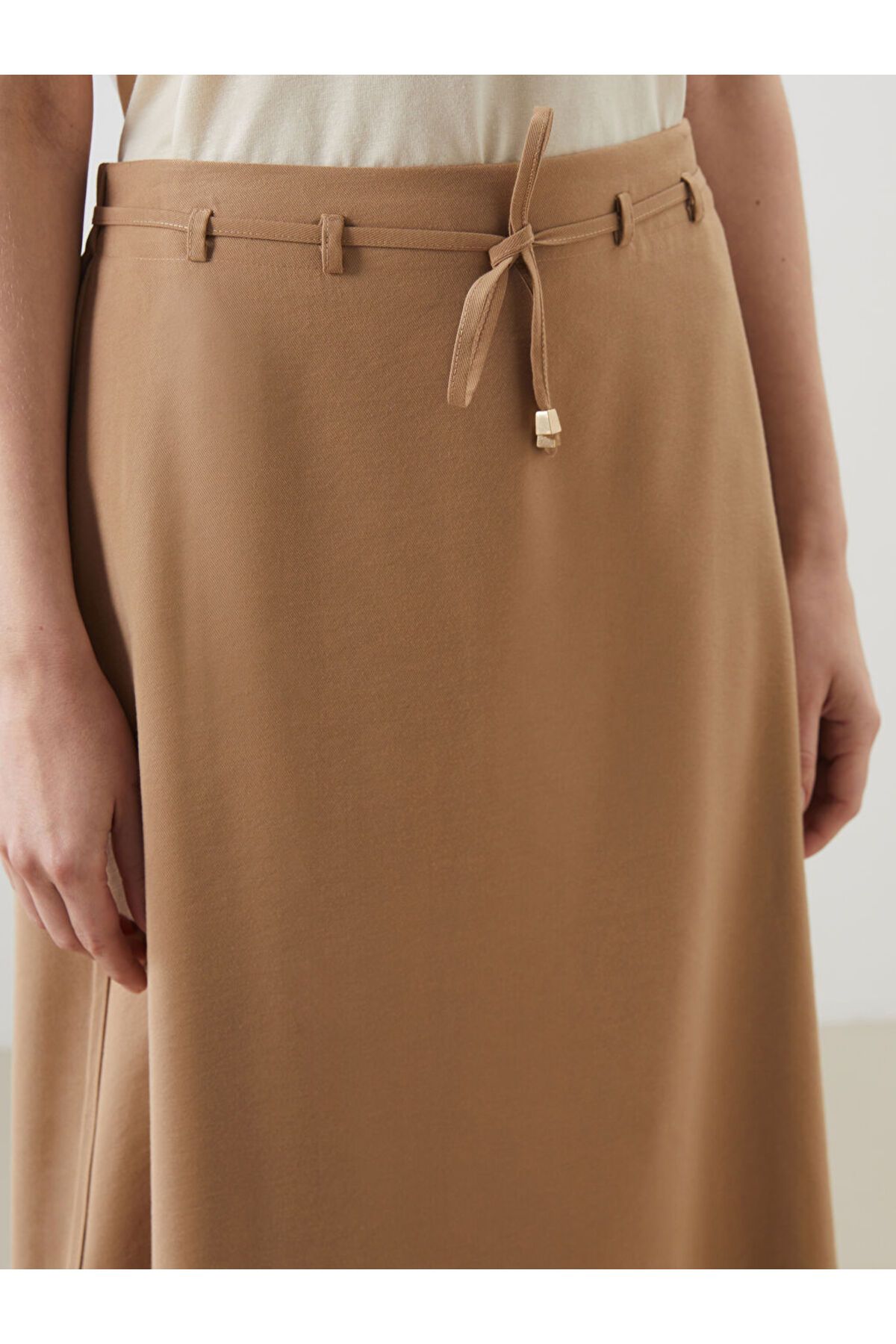LC Waikiki-Lcw Elastic Waist A-Line Skirt Fast Fashion 3