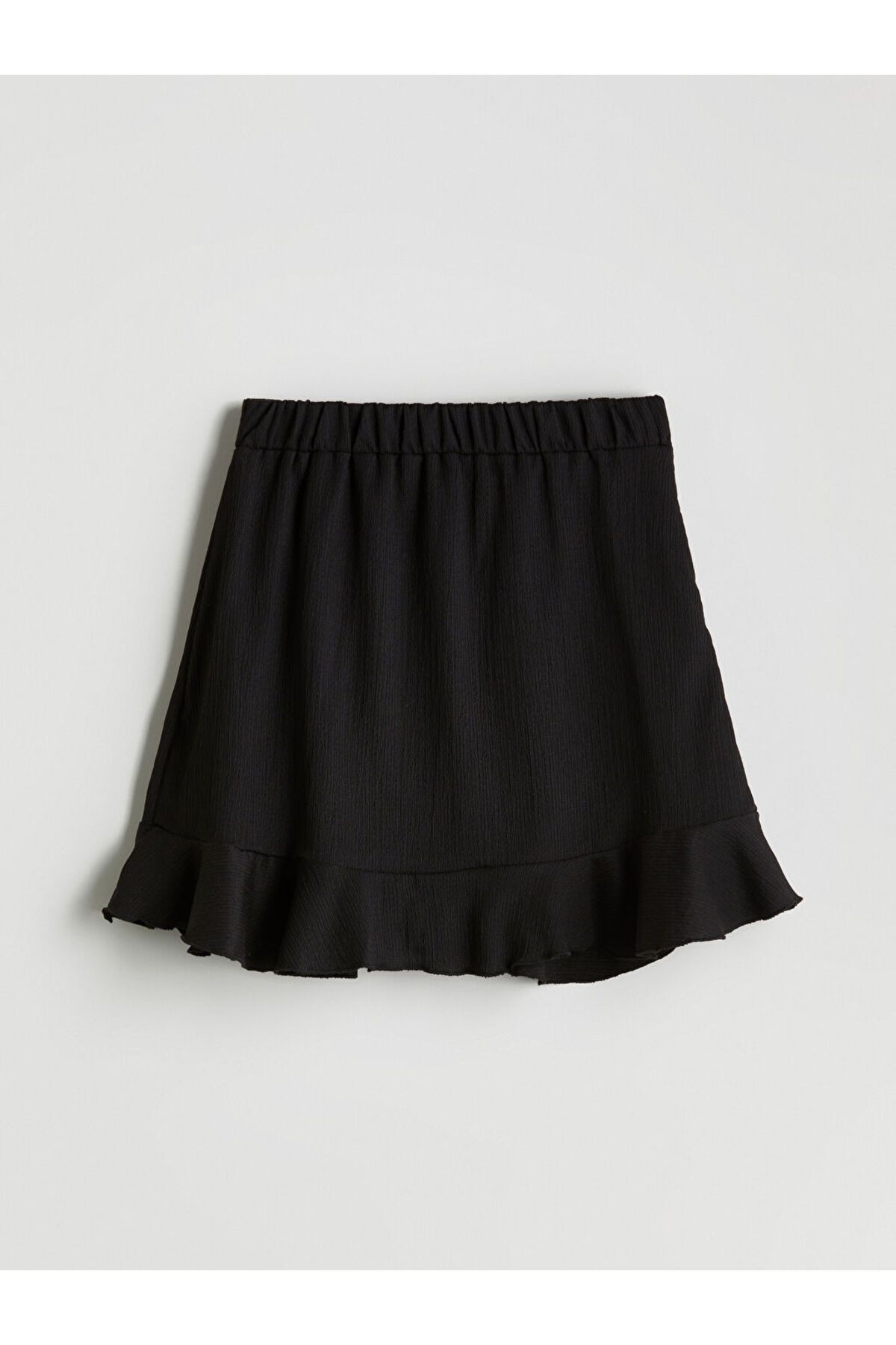 LC Waikiki-Textured Ruffled Mini Skirt with Elastic Waist 6