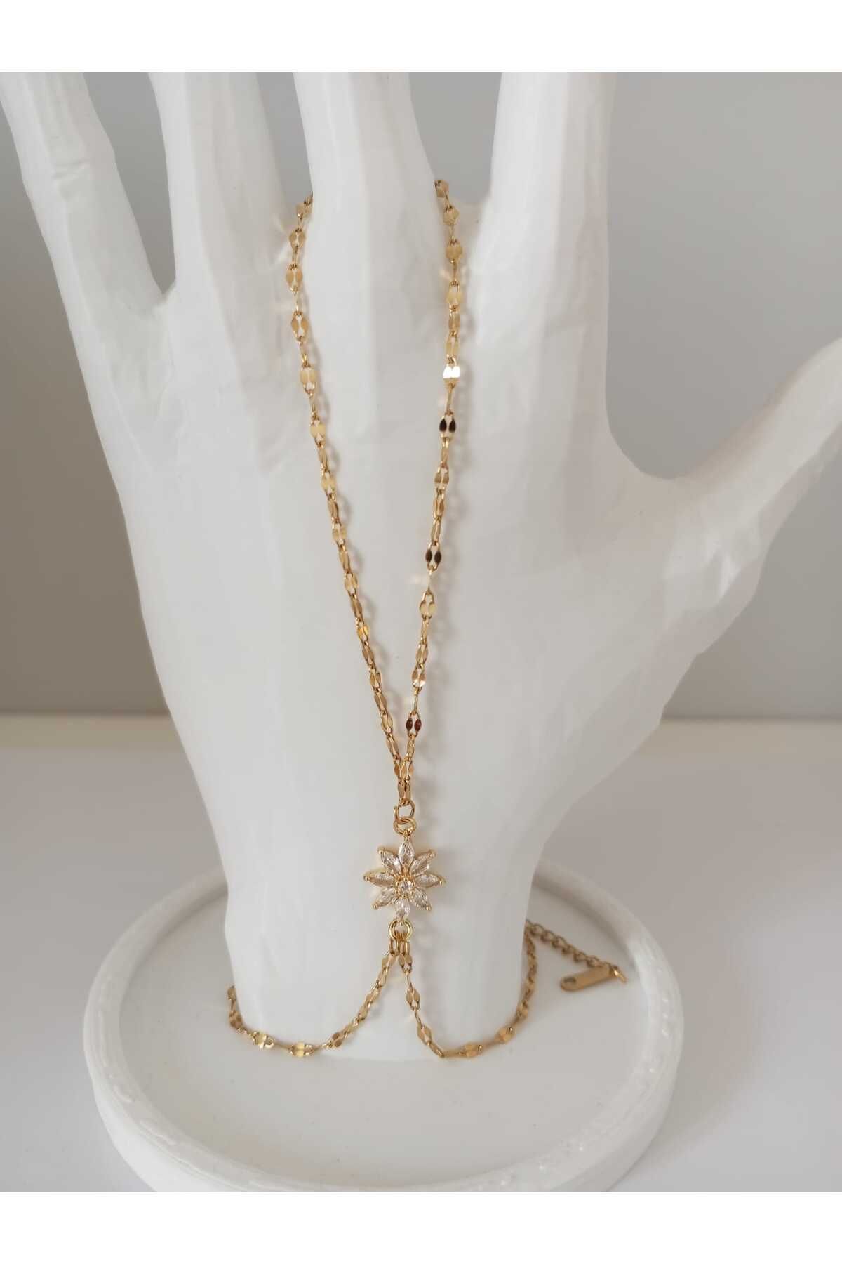 sessjewelry Kadın Çelik Gold Yıldız Detay Şahmeran
