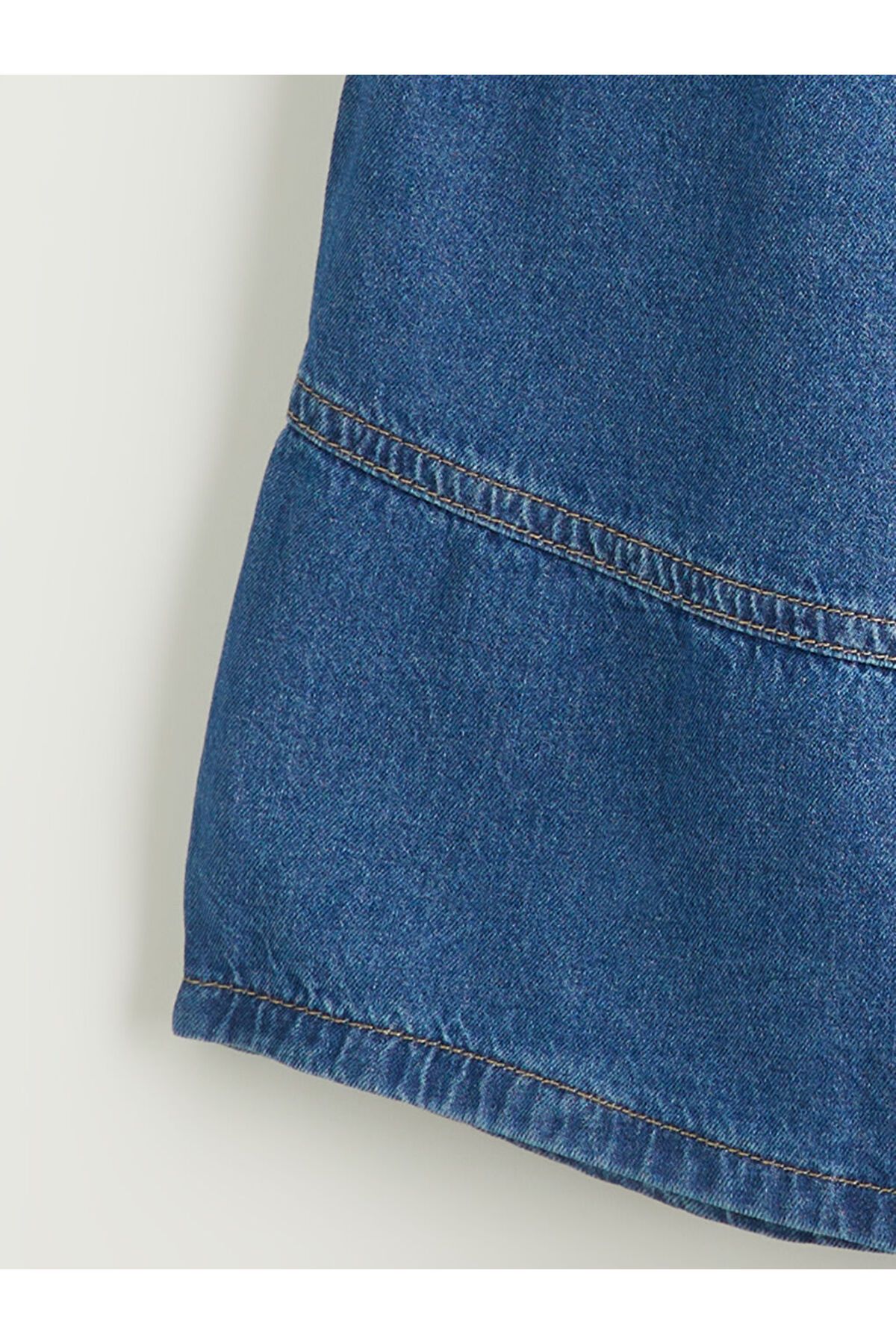 LC Waikiki-Sparkling Selections from Shining Store |   Indigo Girl's Jean Skirt with Elastic Waist 2