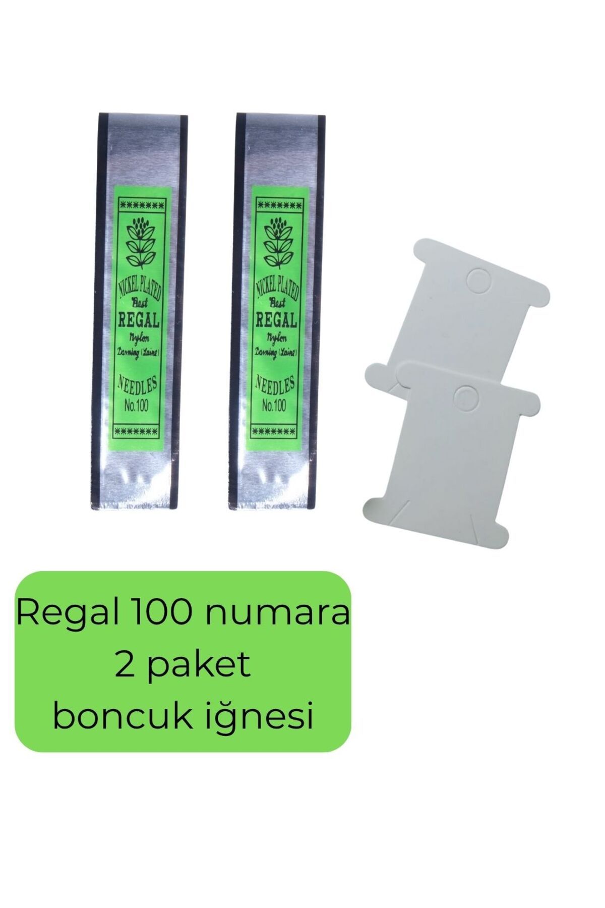 Eskişehir hobi sanat 2 Paket Regal 100 Numara 10cm Kum Boncuk Miyuki Iğnesi Esnek Yumuşak Ve 2 Adet Iplik Sarma Kartı