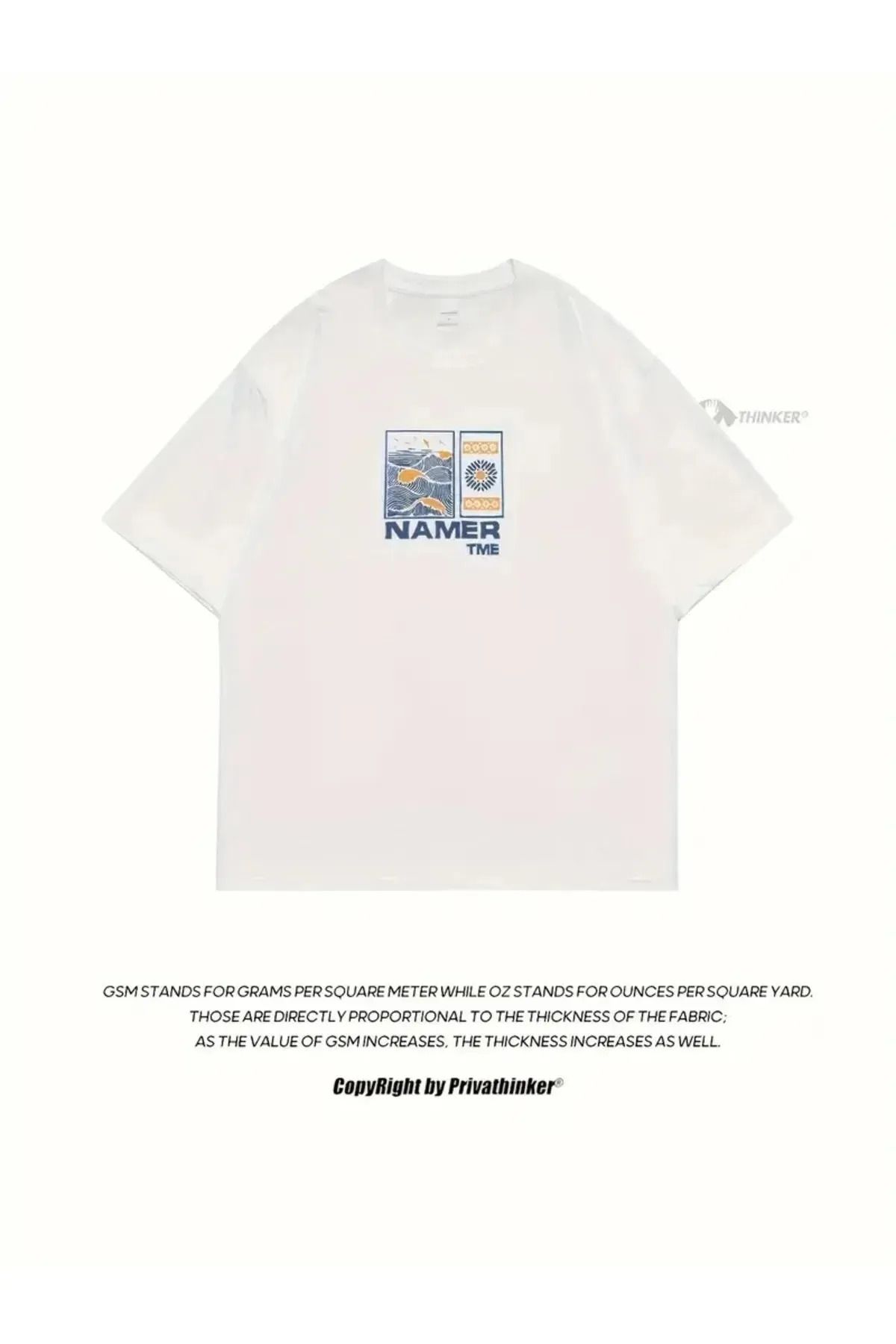 Koklonmoda Büyük Beden Unisex Namer Tme Baskılı Oversize T-Shirt