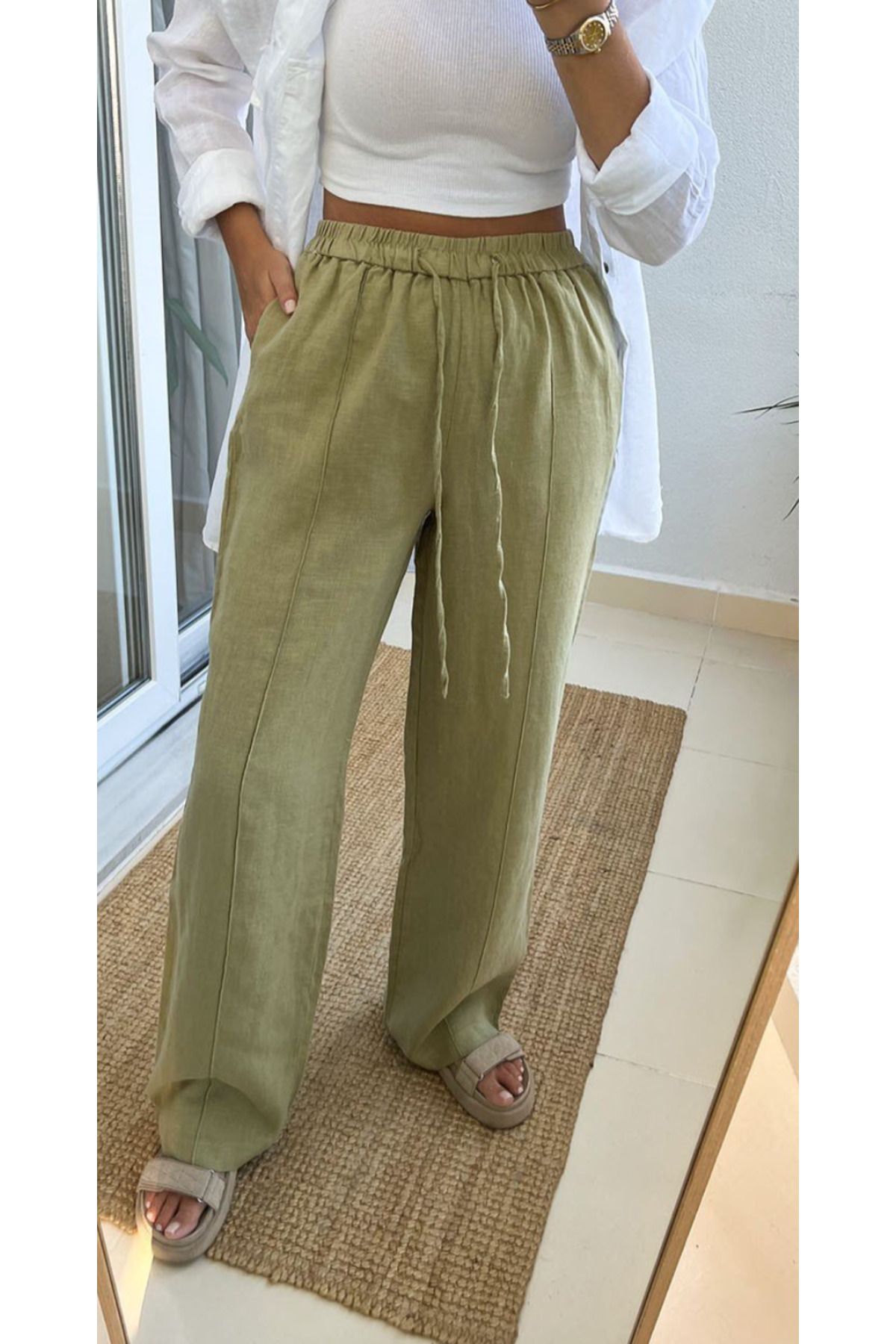aGELİT KETEN PANTOLON