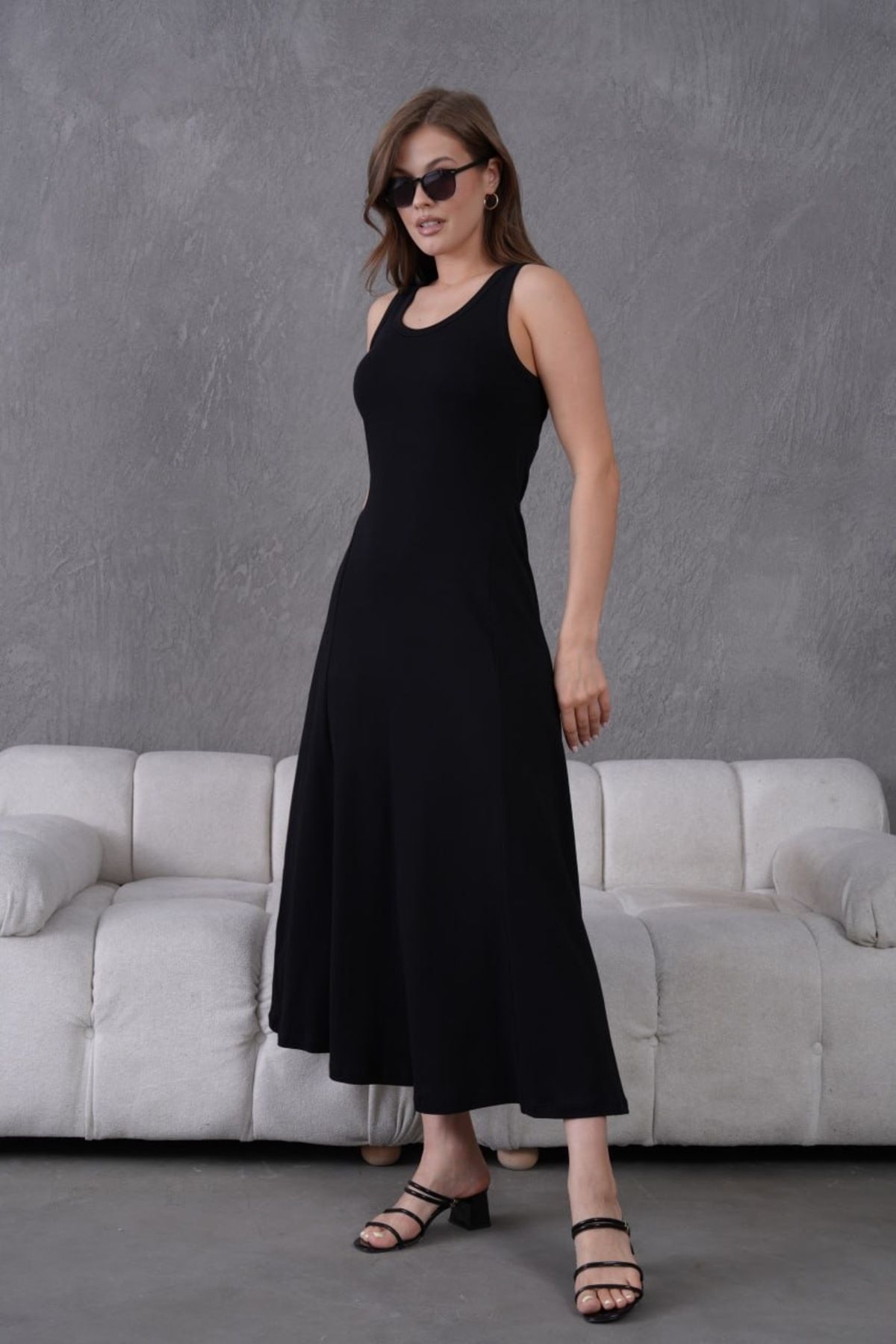 Noi Belis Maxi Boy A-Kesim Havuz Yaka İnce Yazlık Elbise SS25EL0028