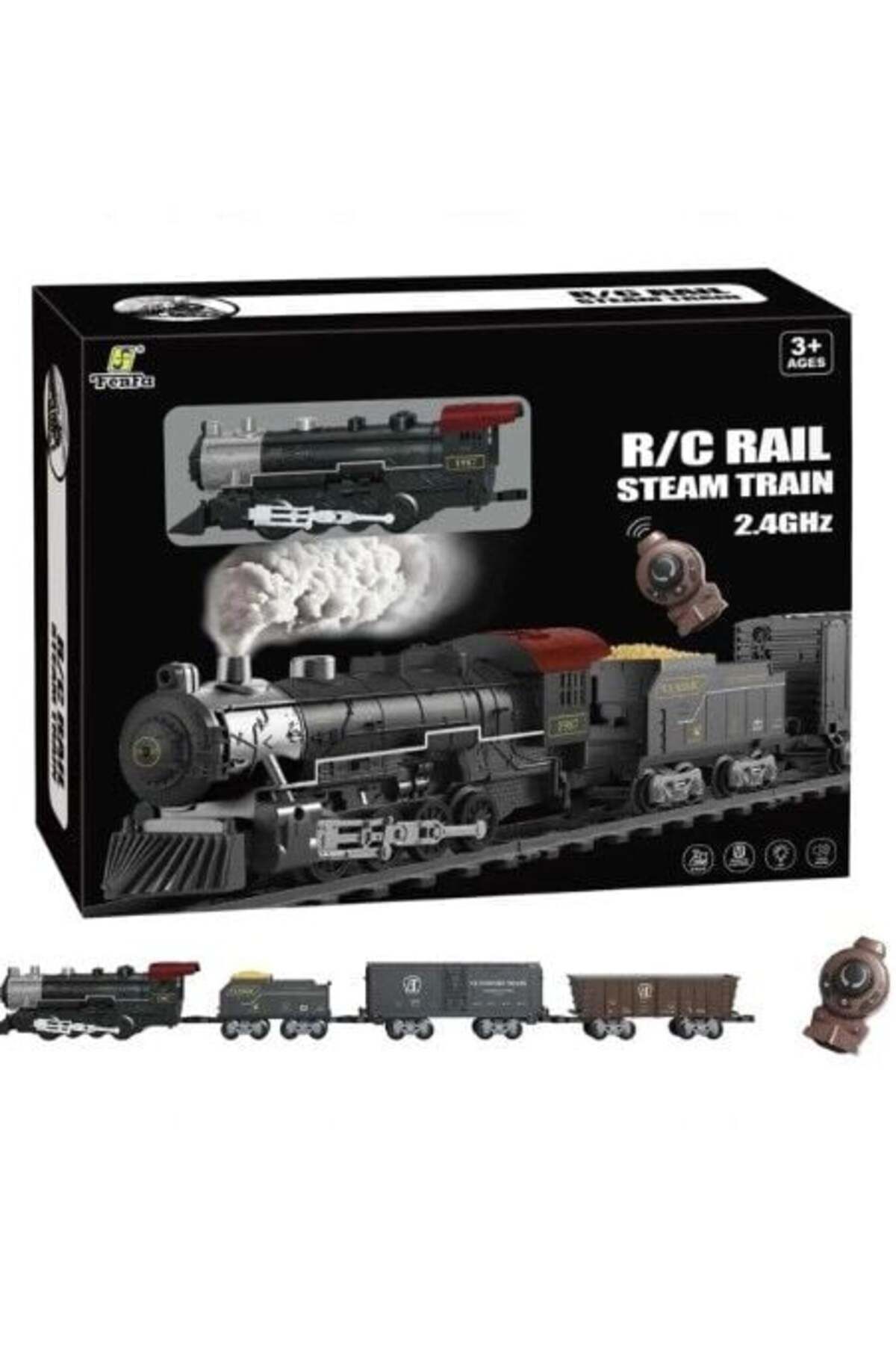 BAŞEL Classic Steam Kumandalı 2,4 Ghz Pilli Tren Seti 30 Parça