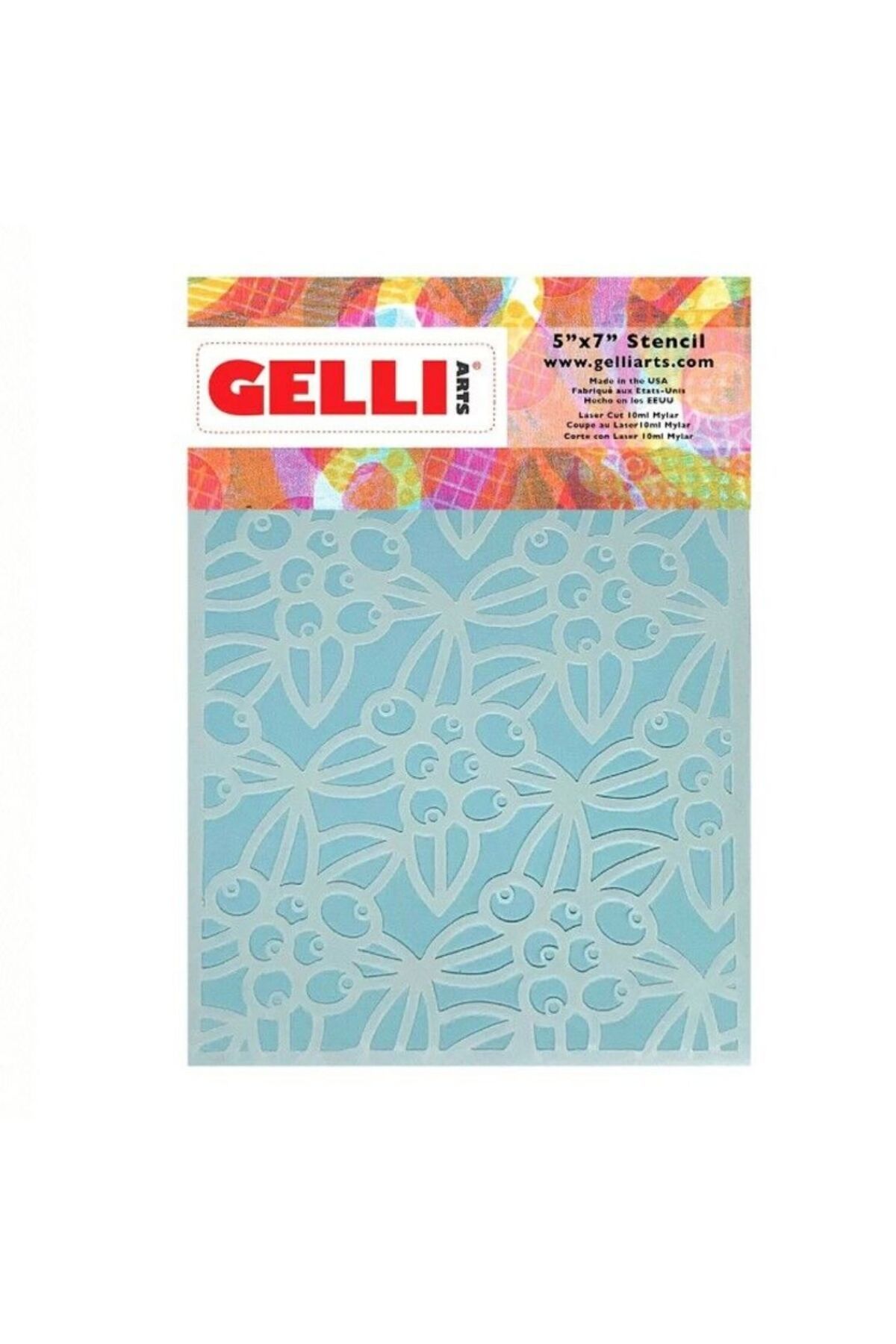 Mastro Art Gelli Arts Gaultheria Stencil Meyve Kalıbı 13.5cm x 19cm