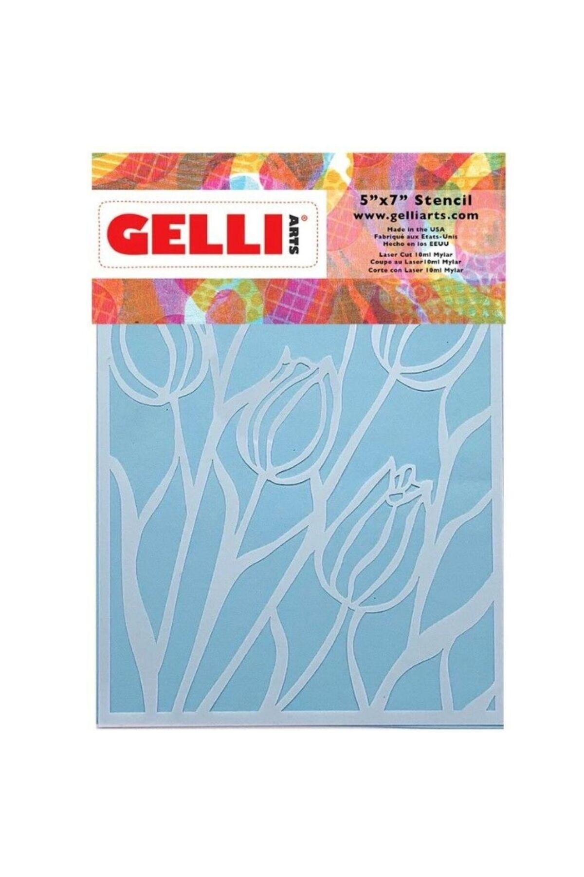 Mastro Art Gelli Arts Tulip Stencil Lale Kalıbı 13.5cm X 19cm