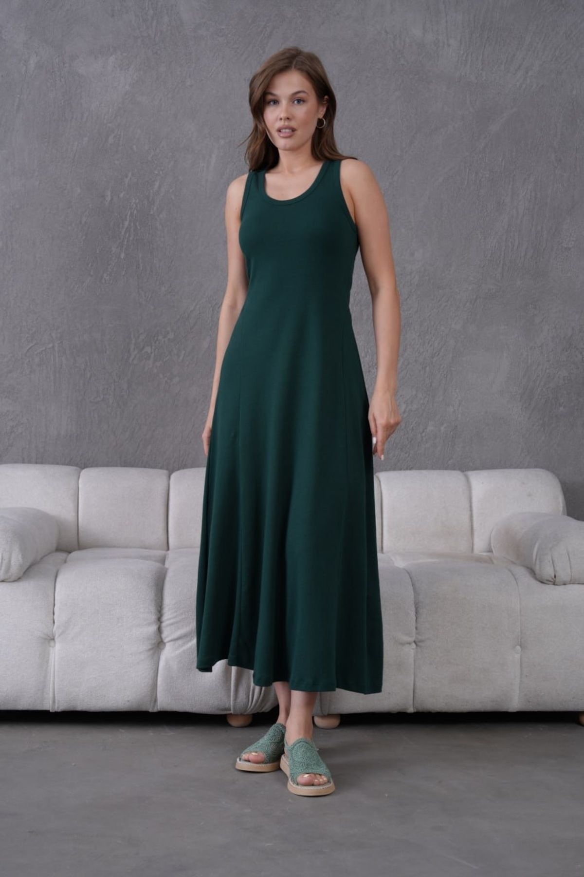Noi Belis Maxi Boy A-Kesim Havuz Yaka İnce Yazlık Elbise SS25EL0028