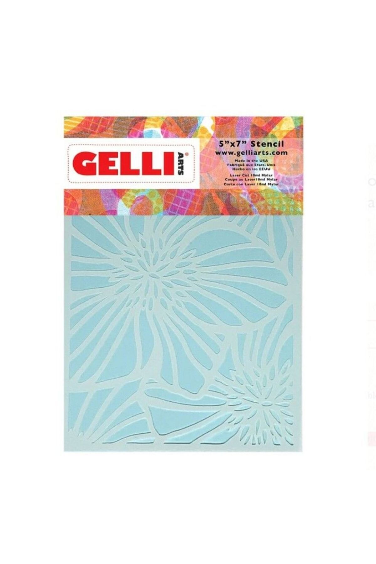 MASTRO Gelli Arts Hellebore Stencil Çiçek Kalıbı 13.5cm x 19cm