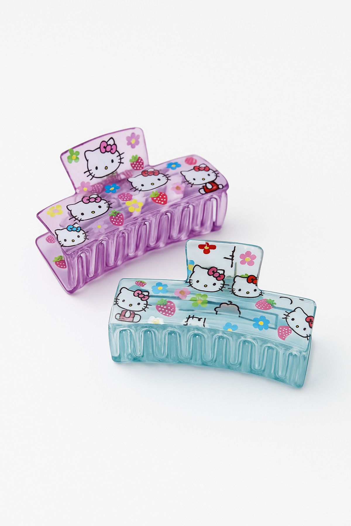 MakeWell Hello Kity Tasarımlı Pembe Beyaz Renkli Mandal Tokalar