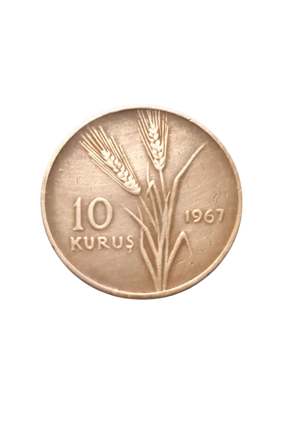 Yediotuz 1967 10 Kuruş Koleksiyon Madeni Para Eski Para Hobi Para Hediye Antika Darpane