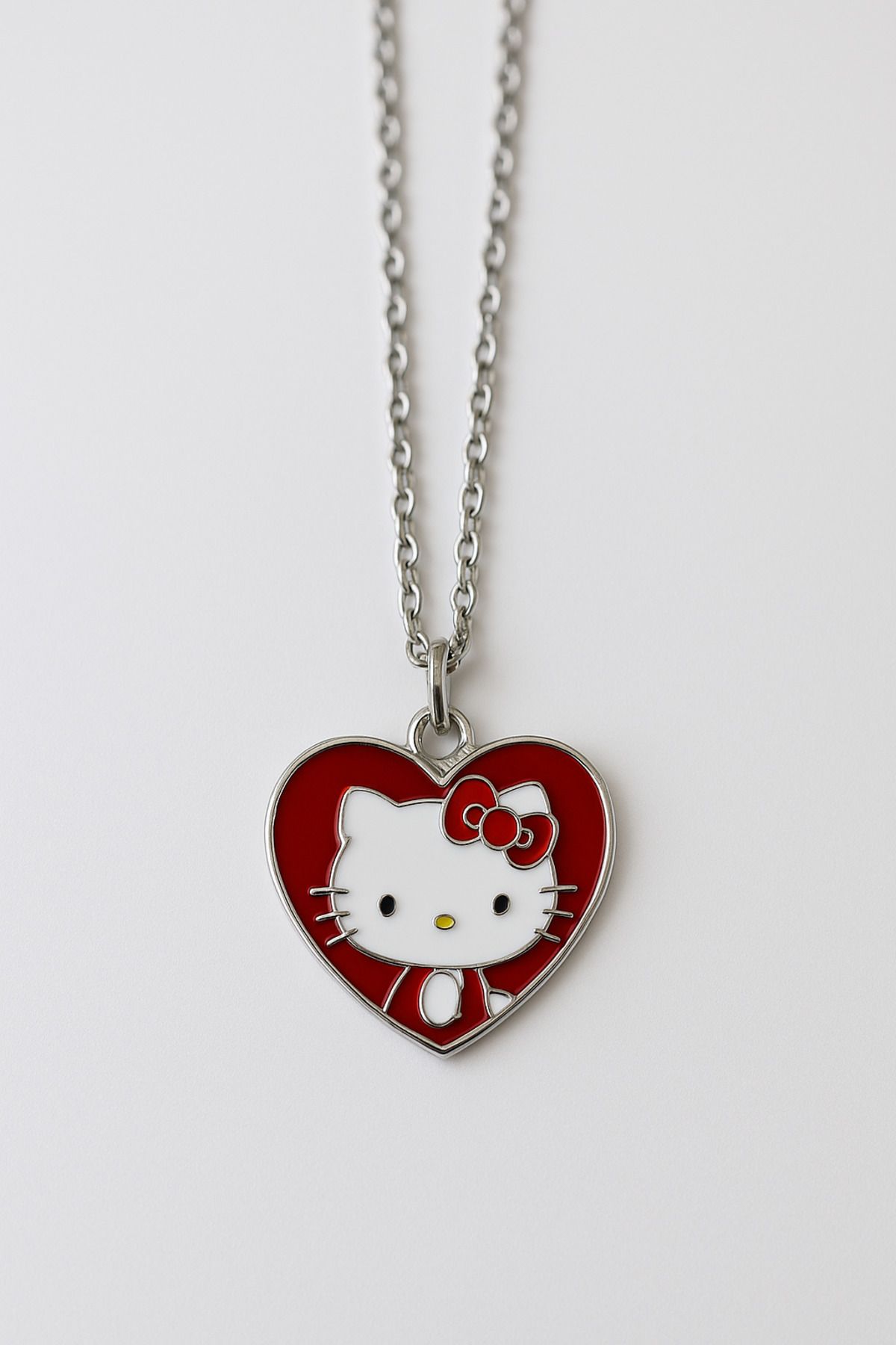 MakeWell Hello Kity Cinnammaroll Tasarımlı Gümüş Renkli Çocuk Kolyeleri