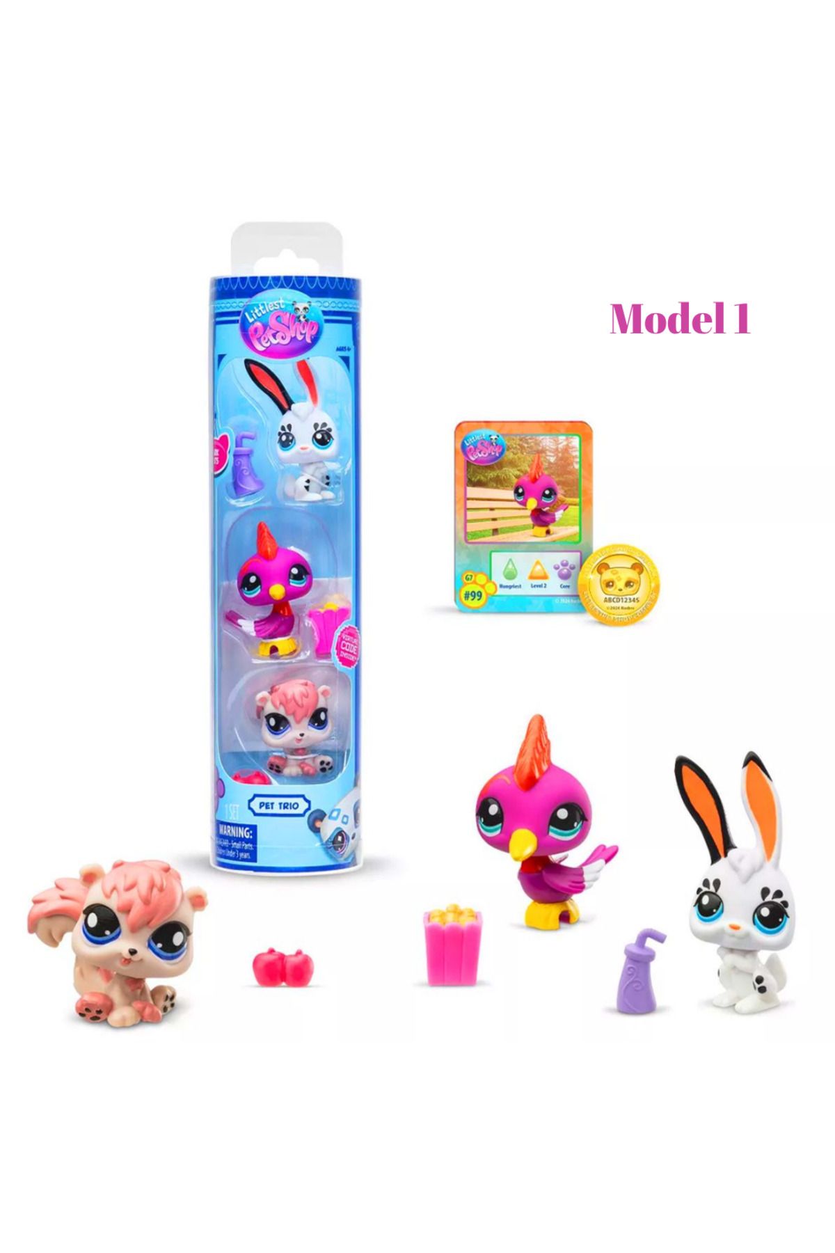 Art Tone LİTTLEST PET SHOP MİNİŞLER S2 3 LÜ MİNİŞ FİGÜR TÜP (1 ADET MODEL) 4+