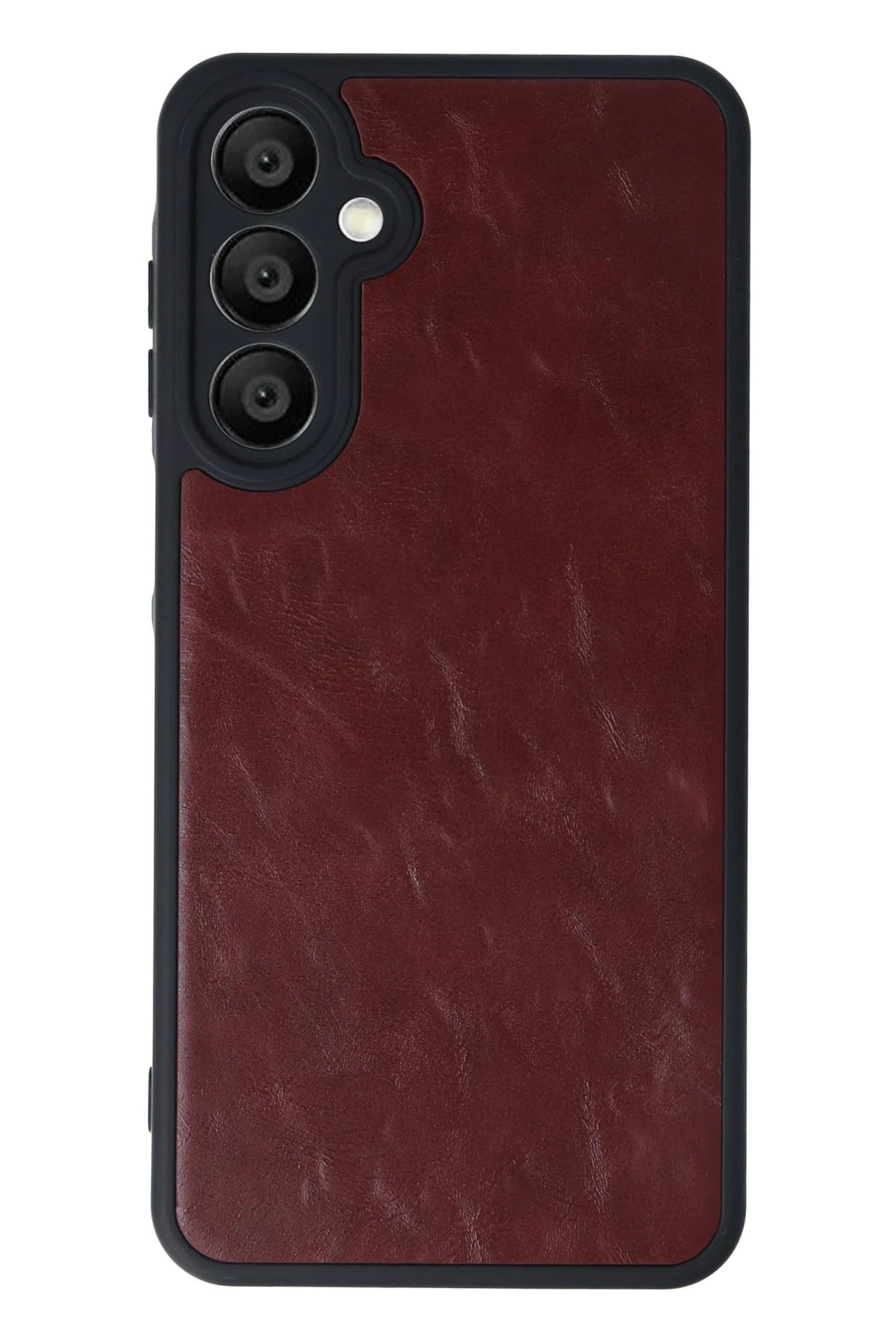 NewFace Samsung Galaxy A55 5G Kılıf Aras Deri Kapak - Bordo YNSMR